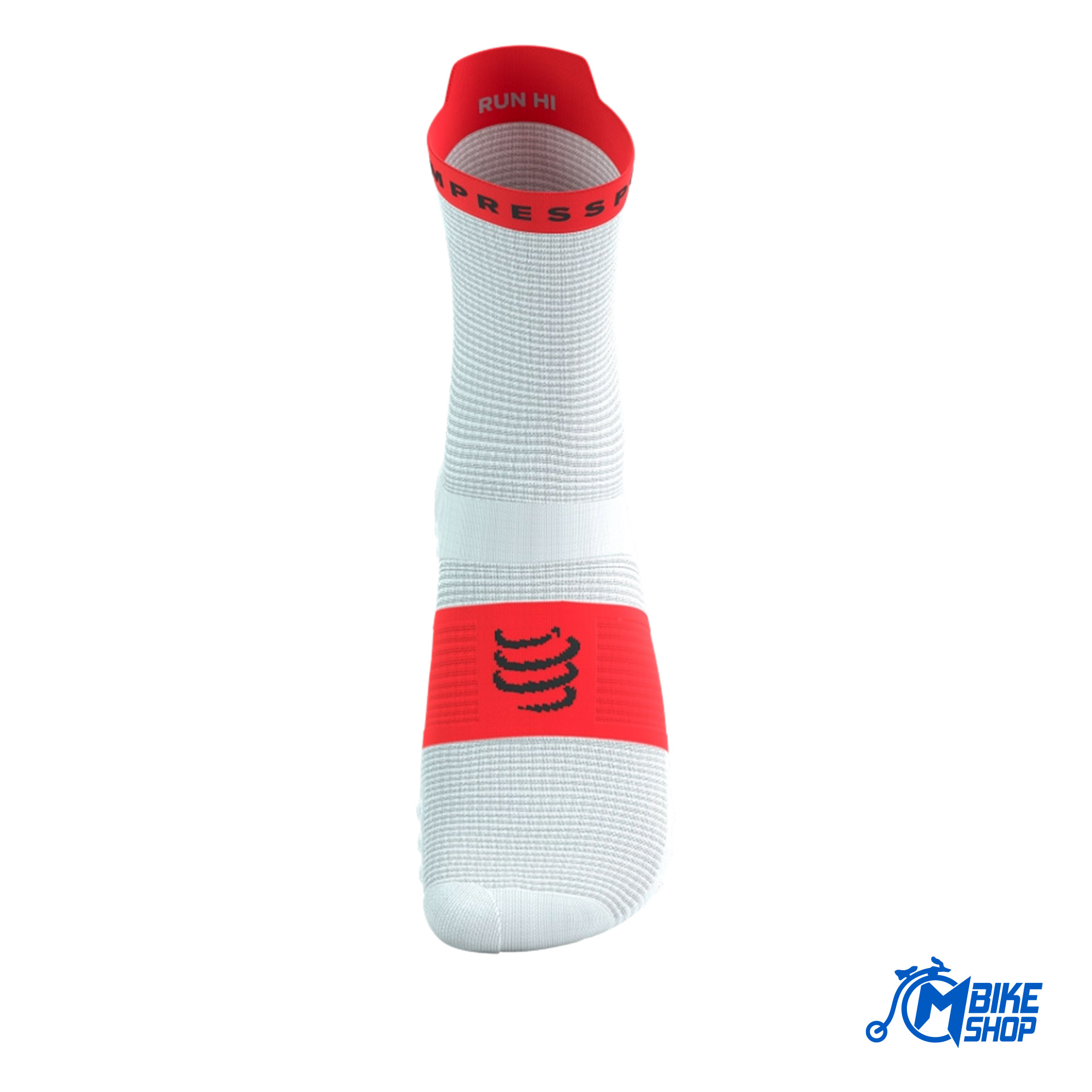 Čarape COMPRESSPORT Pro Racing V4.0 Run Hight White/Flou Red - Image 6