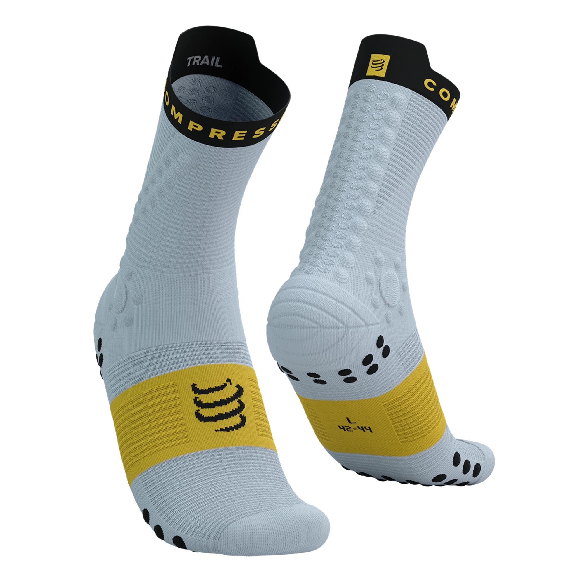 Čarape COMPRESSPORT Pro Racing V4.0 Trail Grey Dawn/Ceylon Yellow - Image 3