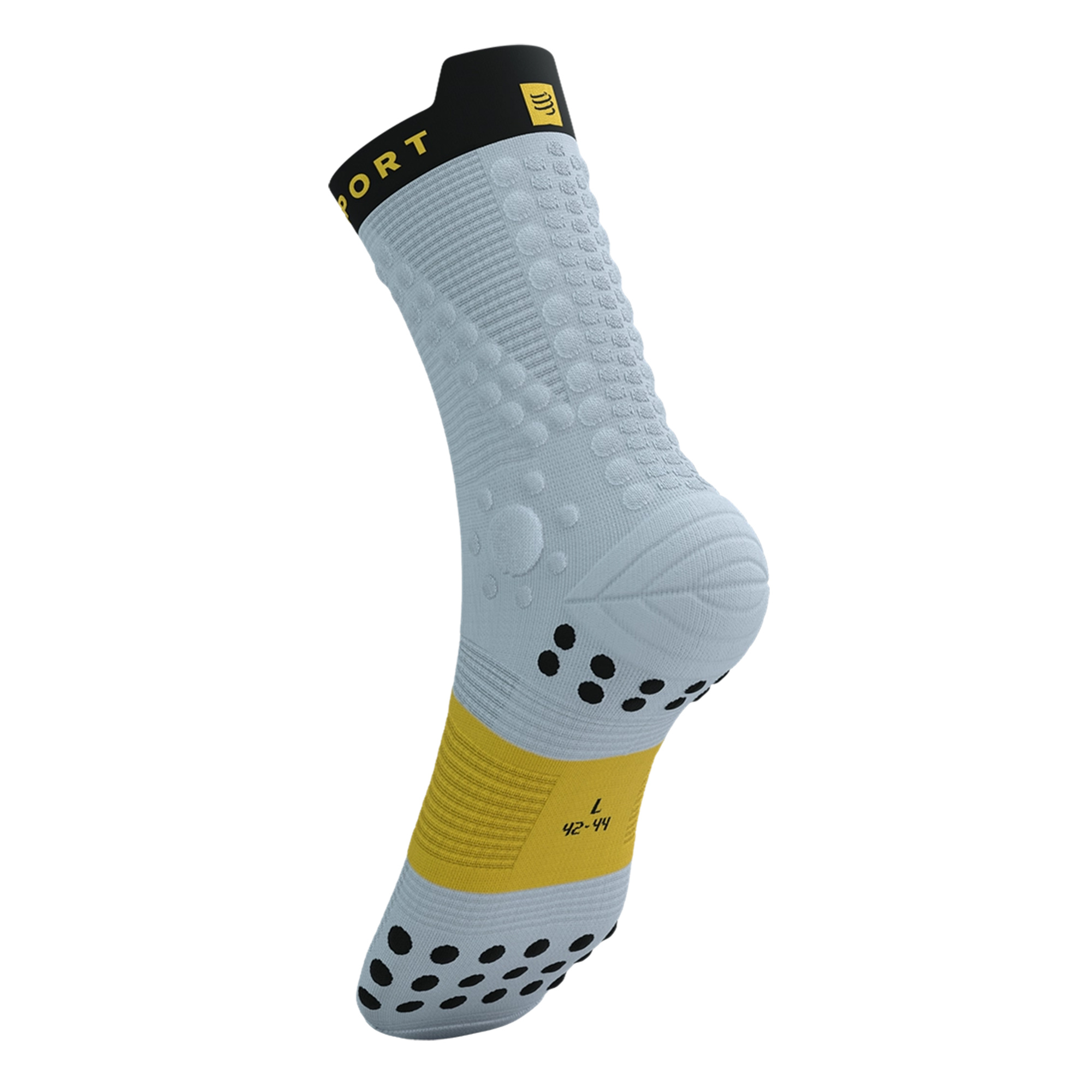 Čarape COMPRESSPORT Pro Racing V4.0 Trail Grey Dawn/Ceylon Yellow - Image 4
