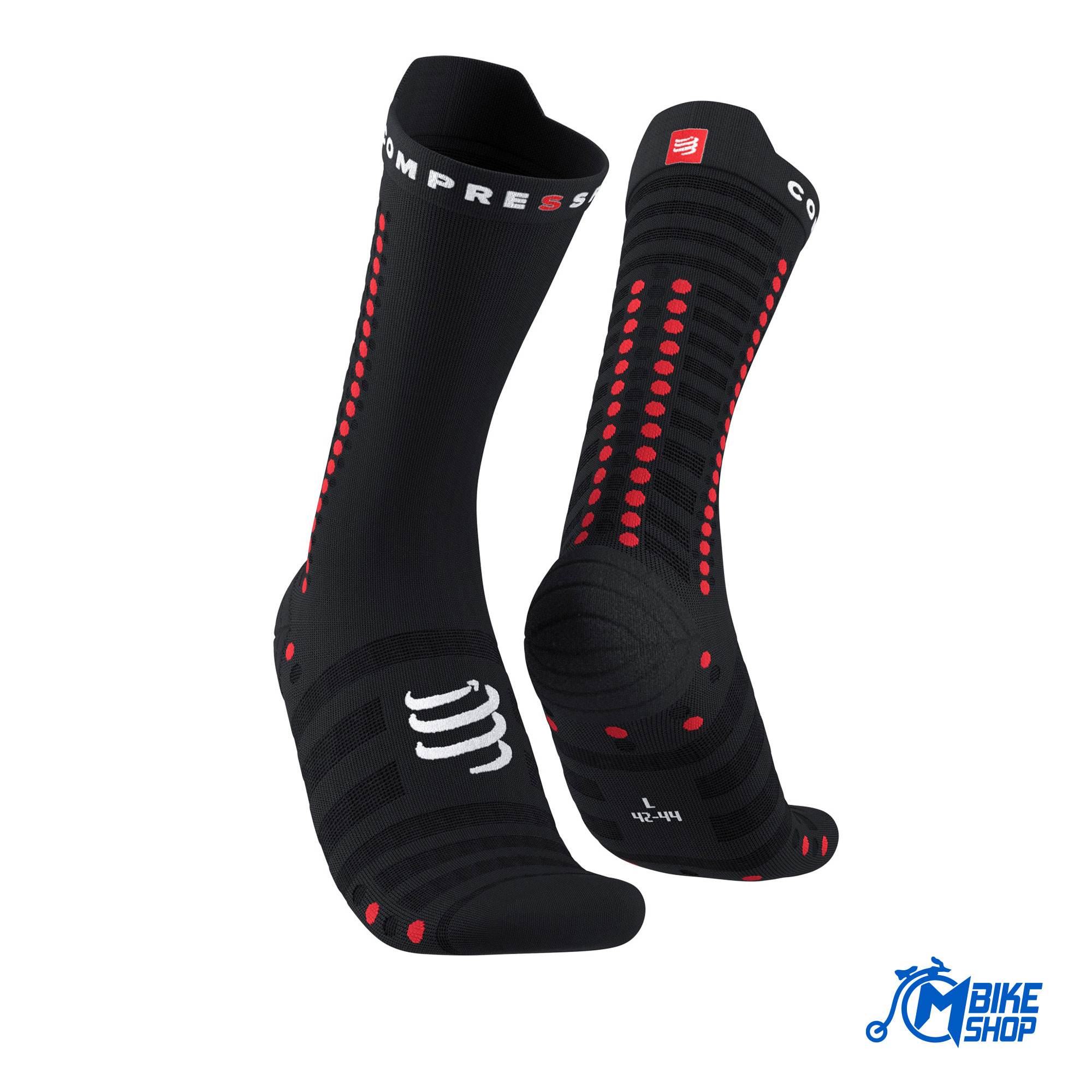 Čarape COMPRESSPORT Pro Racing V4.0 Bike Black/Red - Image 3