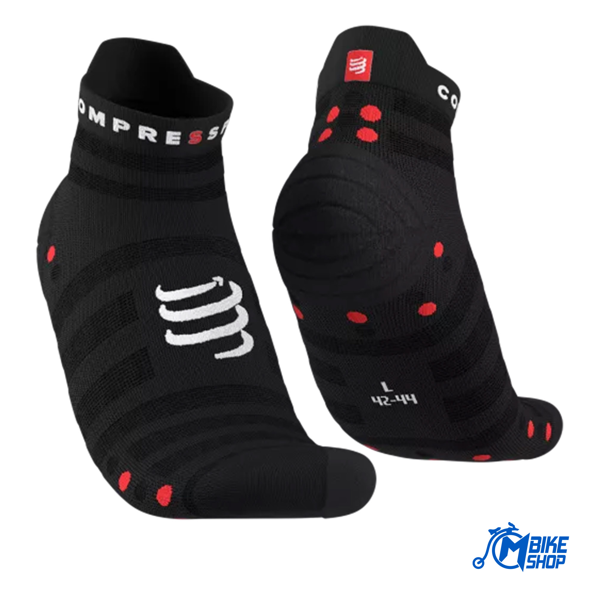 Čarape COMPRESSPORT Pro Racing V4.0 Ultralight Run Low Black/Red - Image 3