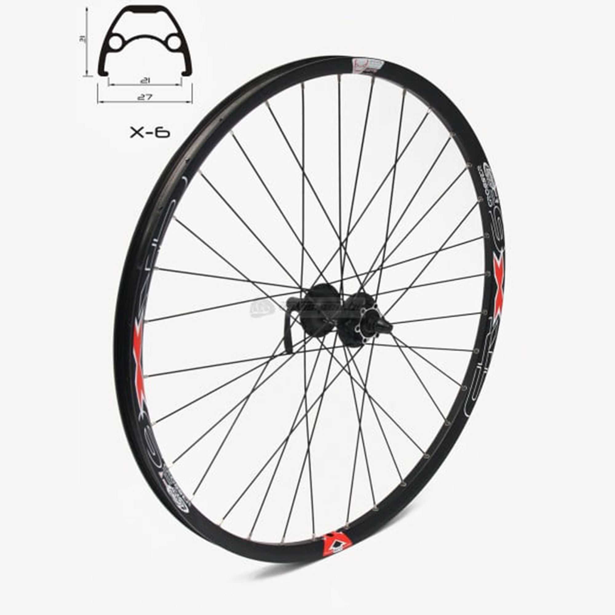 Točak Prednji CROSSER 28″ Wheel X-6 32H Disc Black - Image 2