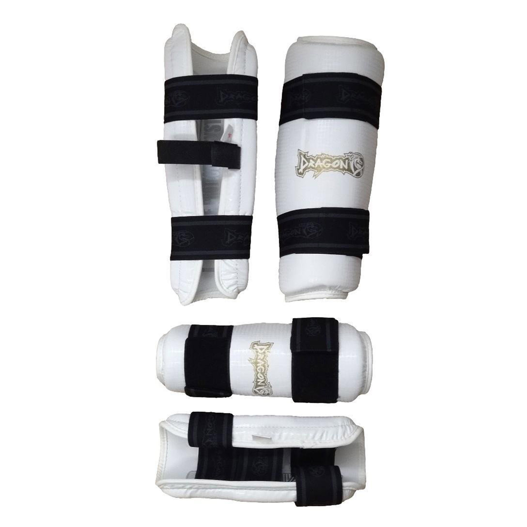 DragonDo Set štitnika za ruke i potkoljenice TKD Standard White - Image 2