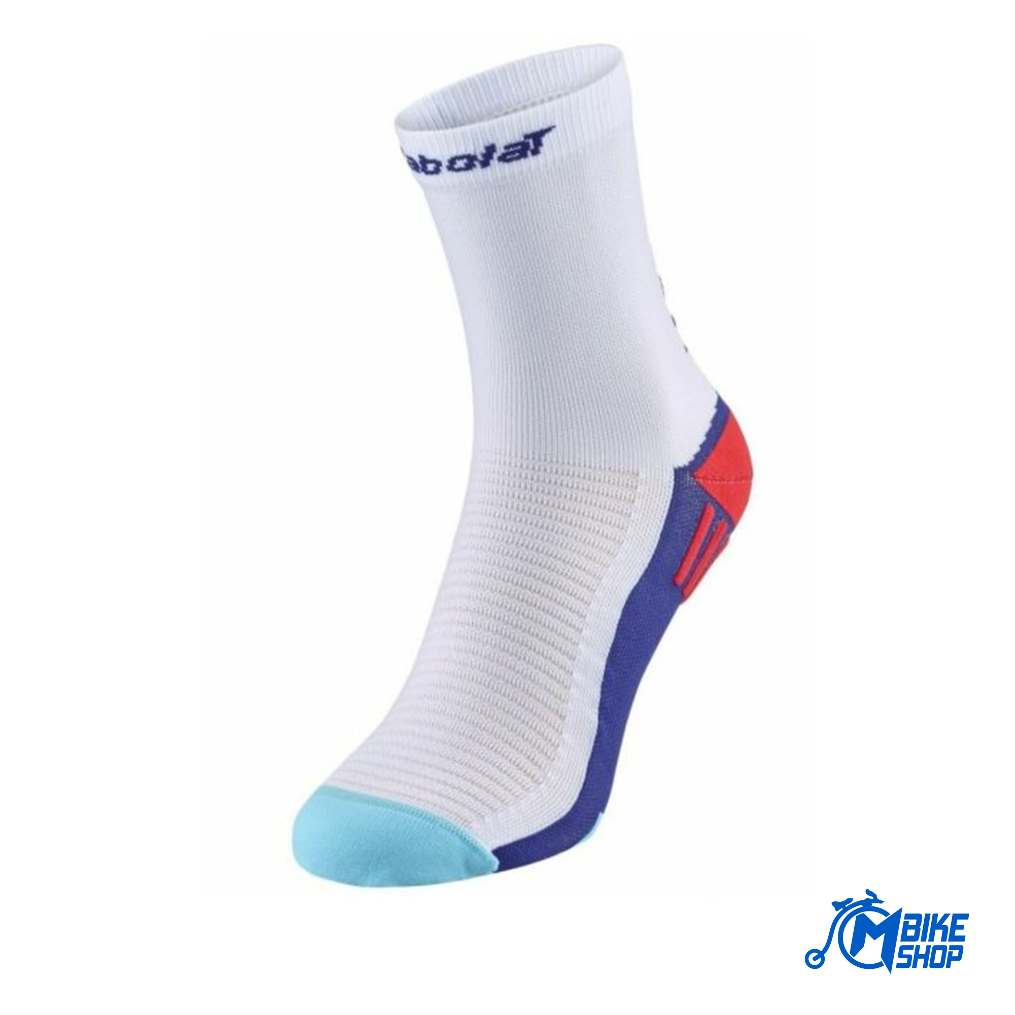 Čarape BABOLAT Padel Mid White/Surf Blue - Image 2