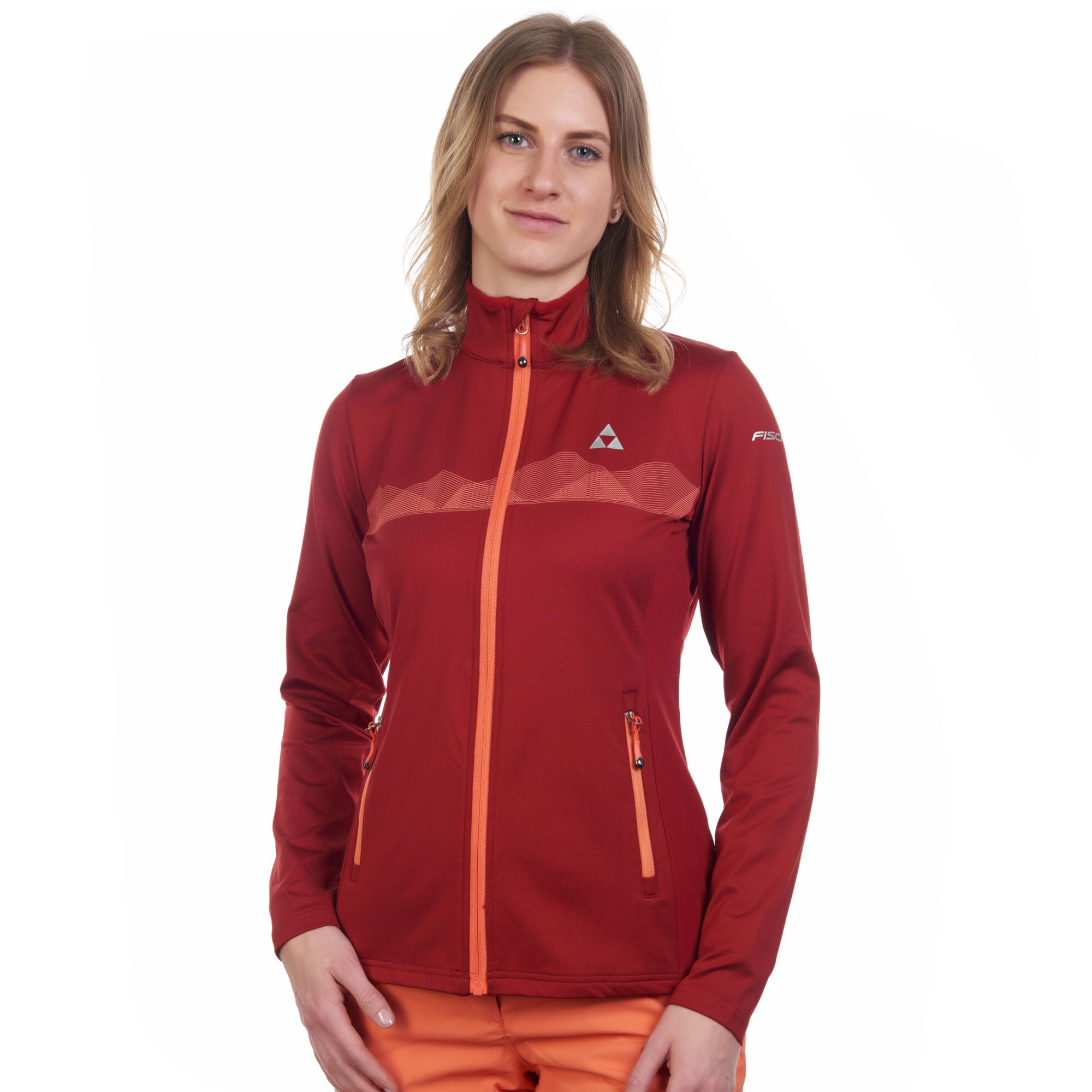 Ženska dukserica FISCHER Elmau II Fleece Red Chili - Image 4
