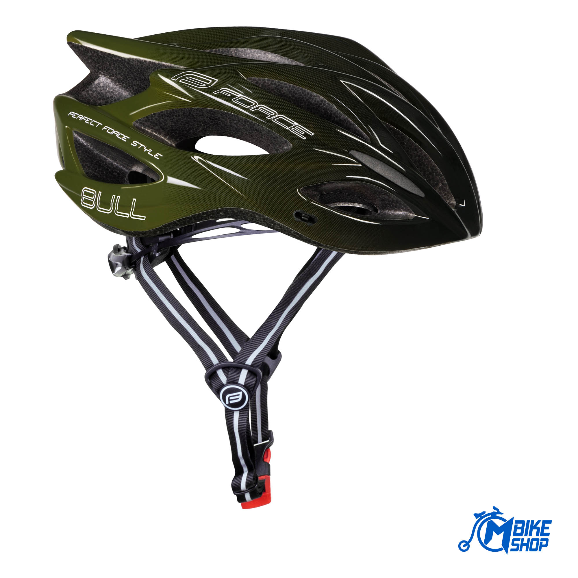 Kaciga FORCE Bull Hue Black/Army Green - Image 7