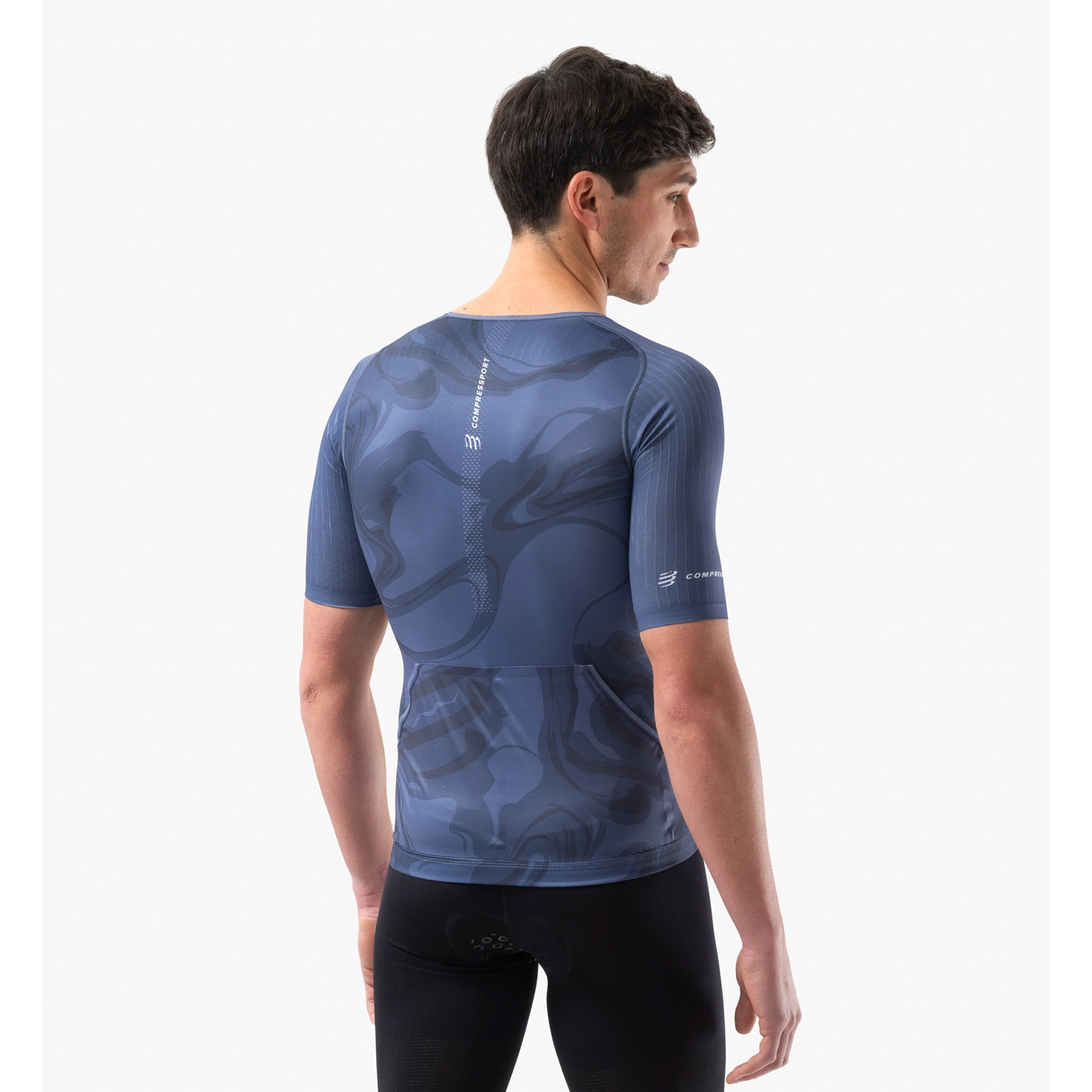 Majica COMPRESSPORT Tri Postural Aero SS Top Indigo Print - Image 4