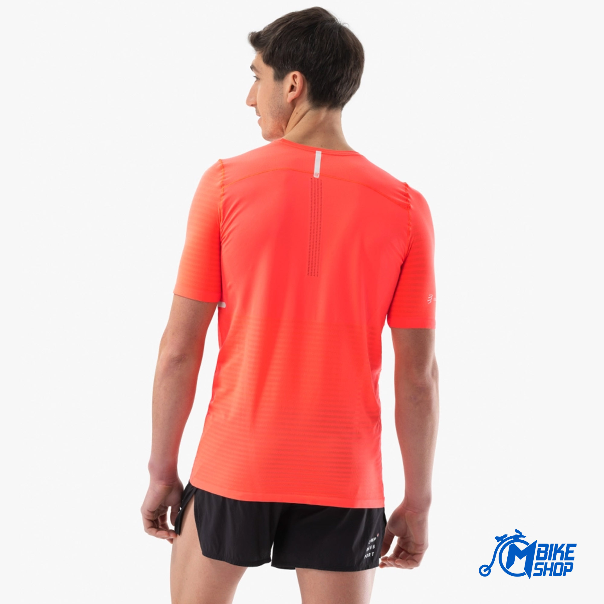 Majica COMPRESSPORT Pro Racing SS Fluo Red - Image 3