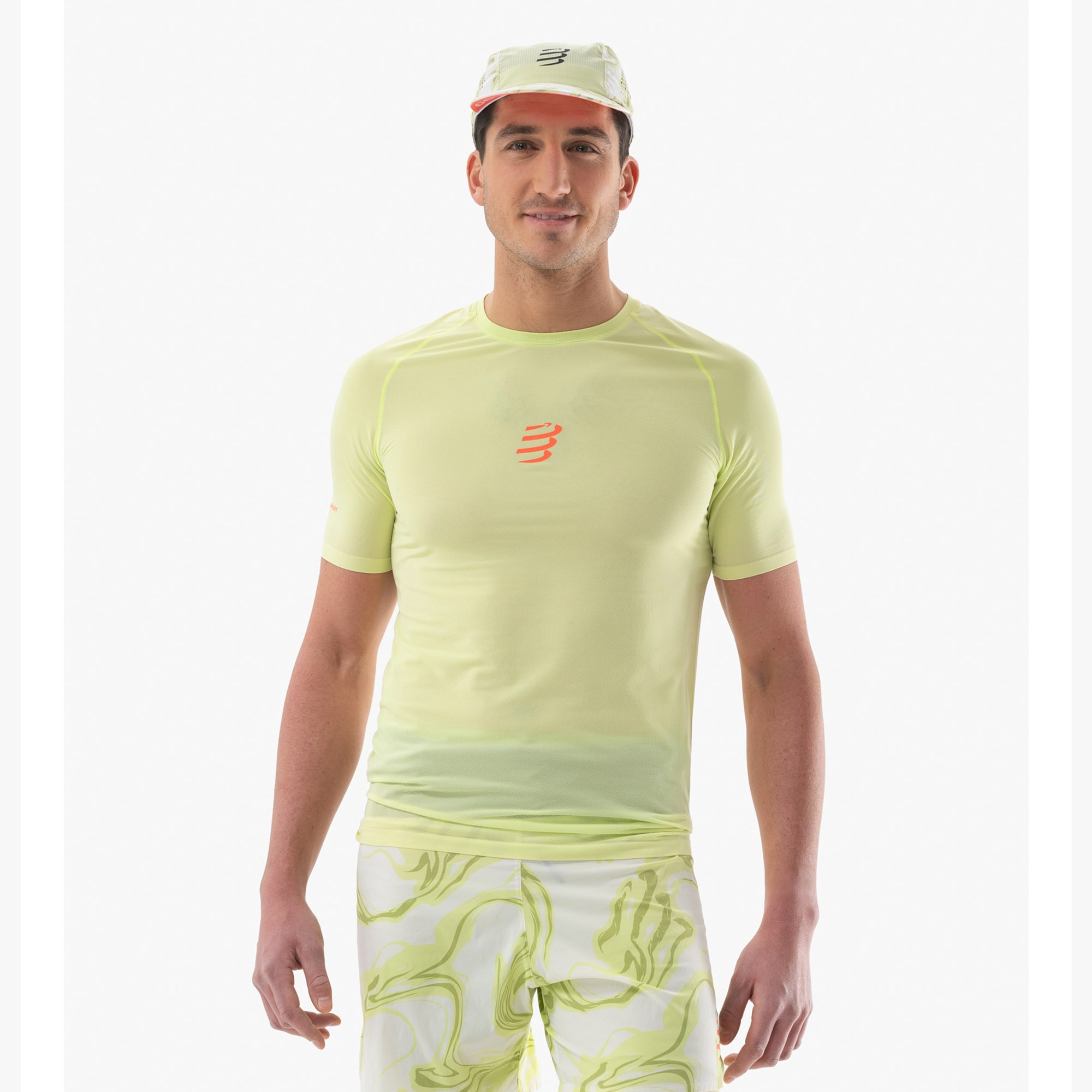 Majica COMPRESSPORT Trail Racing SS Shadow Lime - Image 3