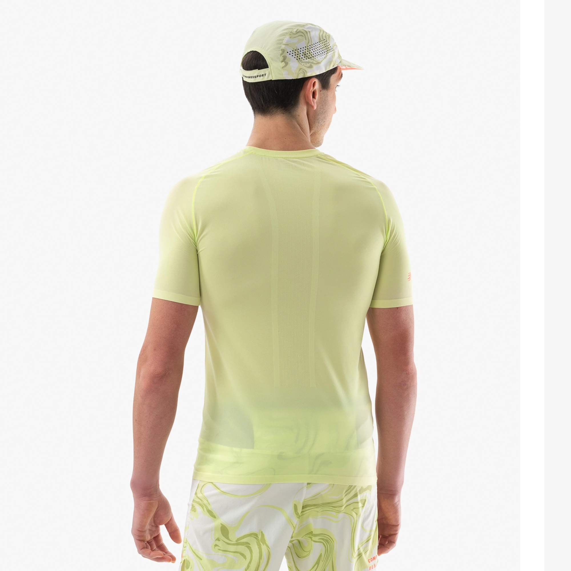 Majica COMPRESSPORT Trail Racing SS Shadow Lime - Image 4