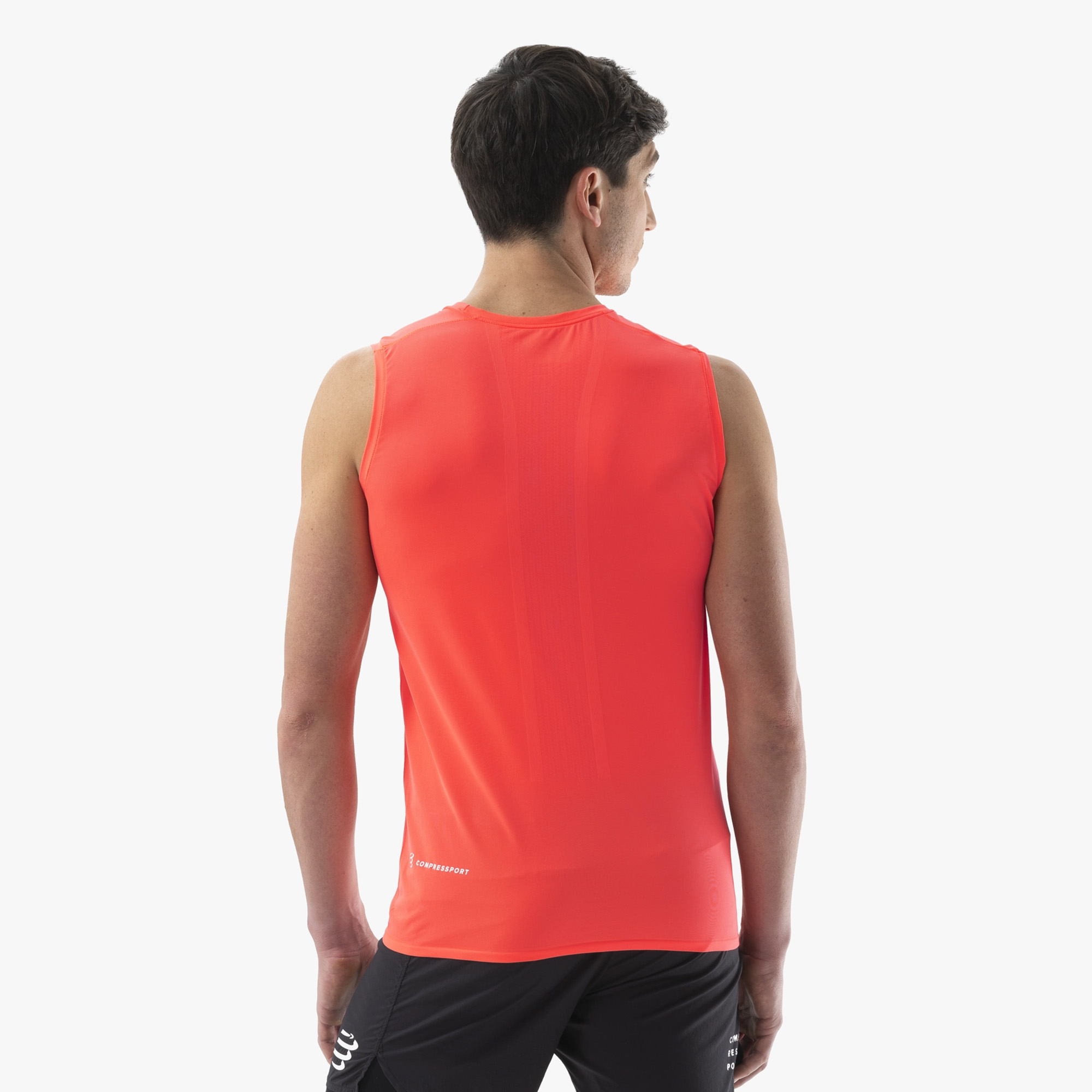 Majica COMPRESSPORT Trail Racing Tank Flou Red - Image 4