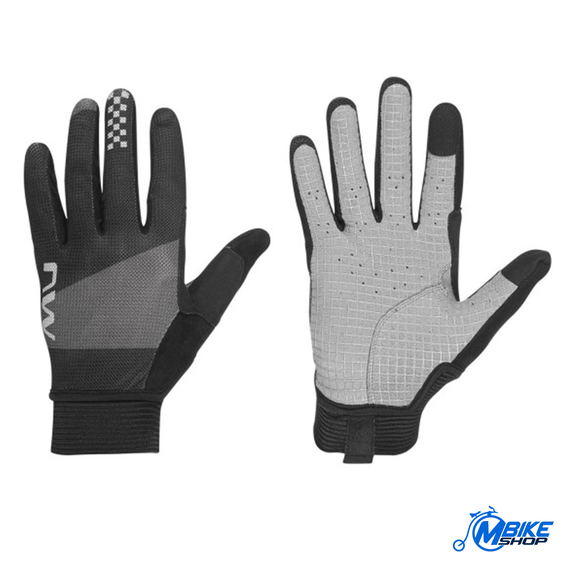 Rukavice NORTHWAVE Air LF Full Finger Grey/Black - Image 2
