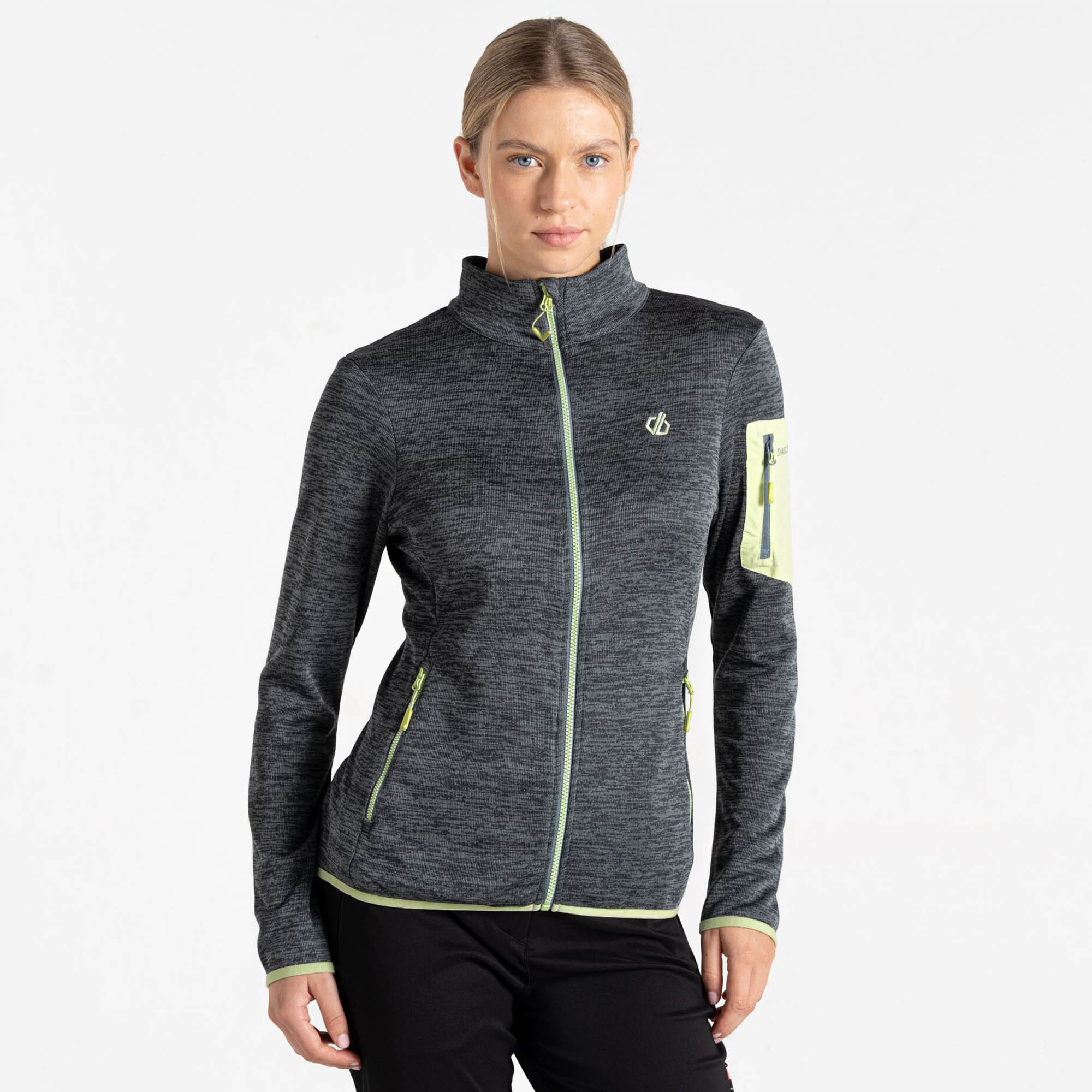 Ženska dukserica DARE2B Torrek Fleece Storm Water/Blue Fluorescent Green - Image 7