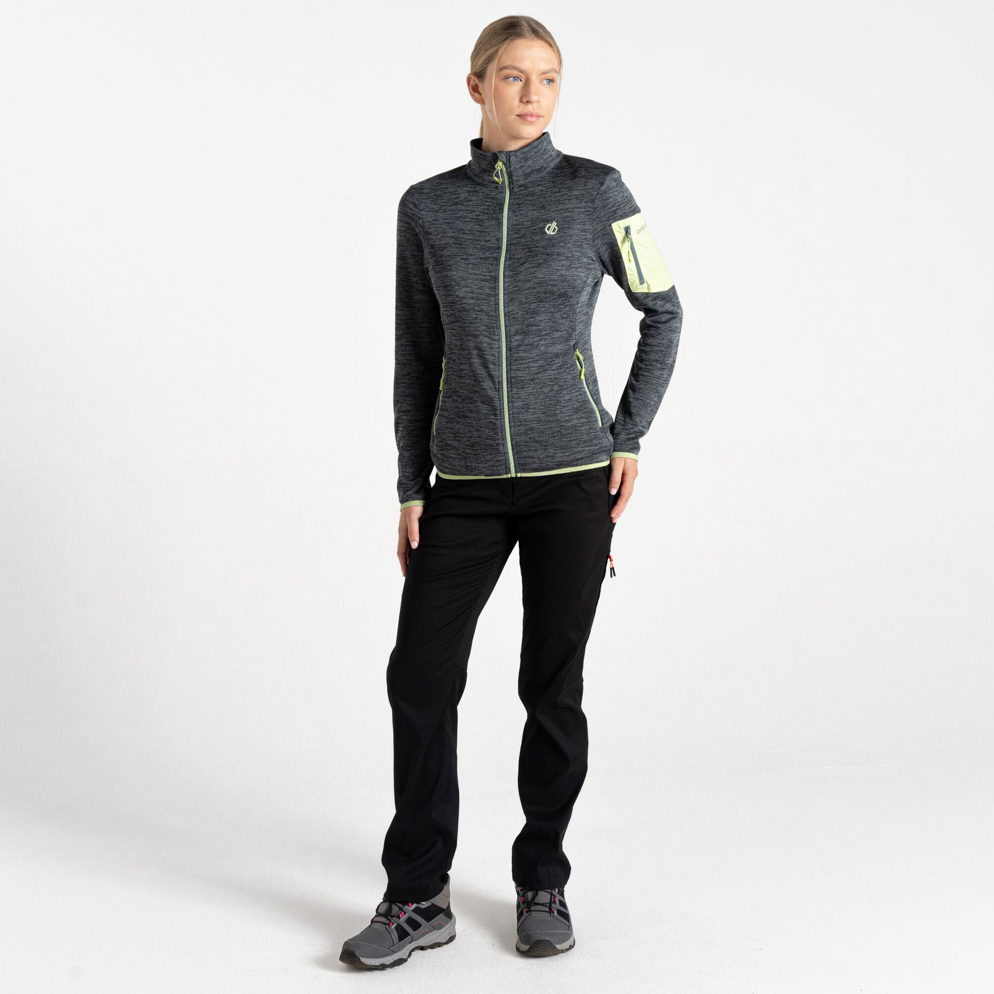 Ženska dukserica DARE2B Torrek Fleece Storm Water/Blue Fluorescent Green - Image 8