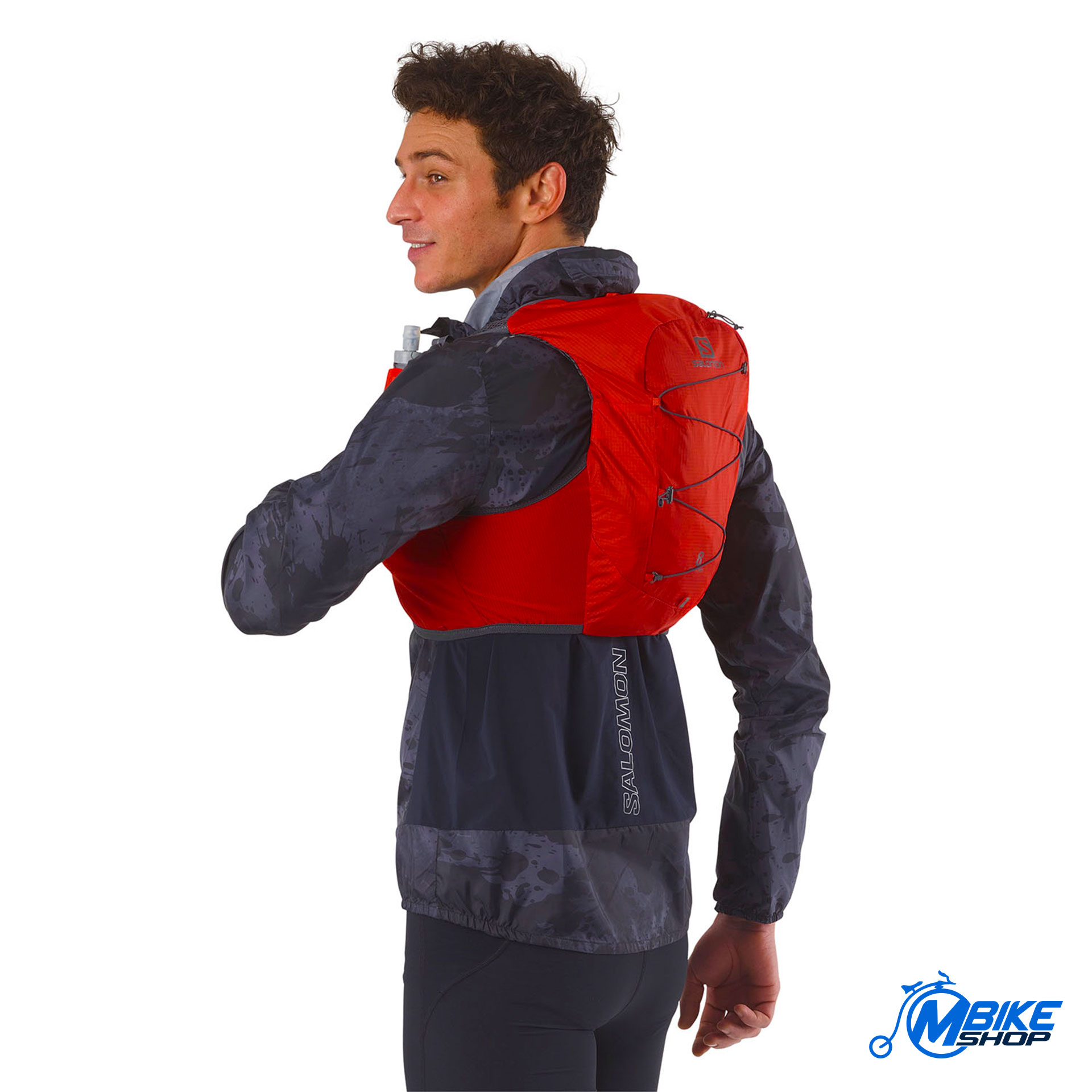 Prsluk SALOMON + Bidon Active Skin 8 SET Fiery Red/Ebony - Image 4