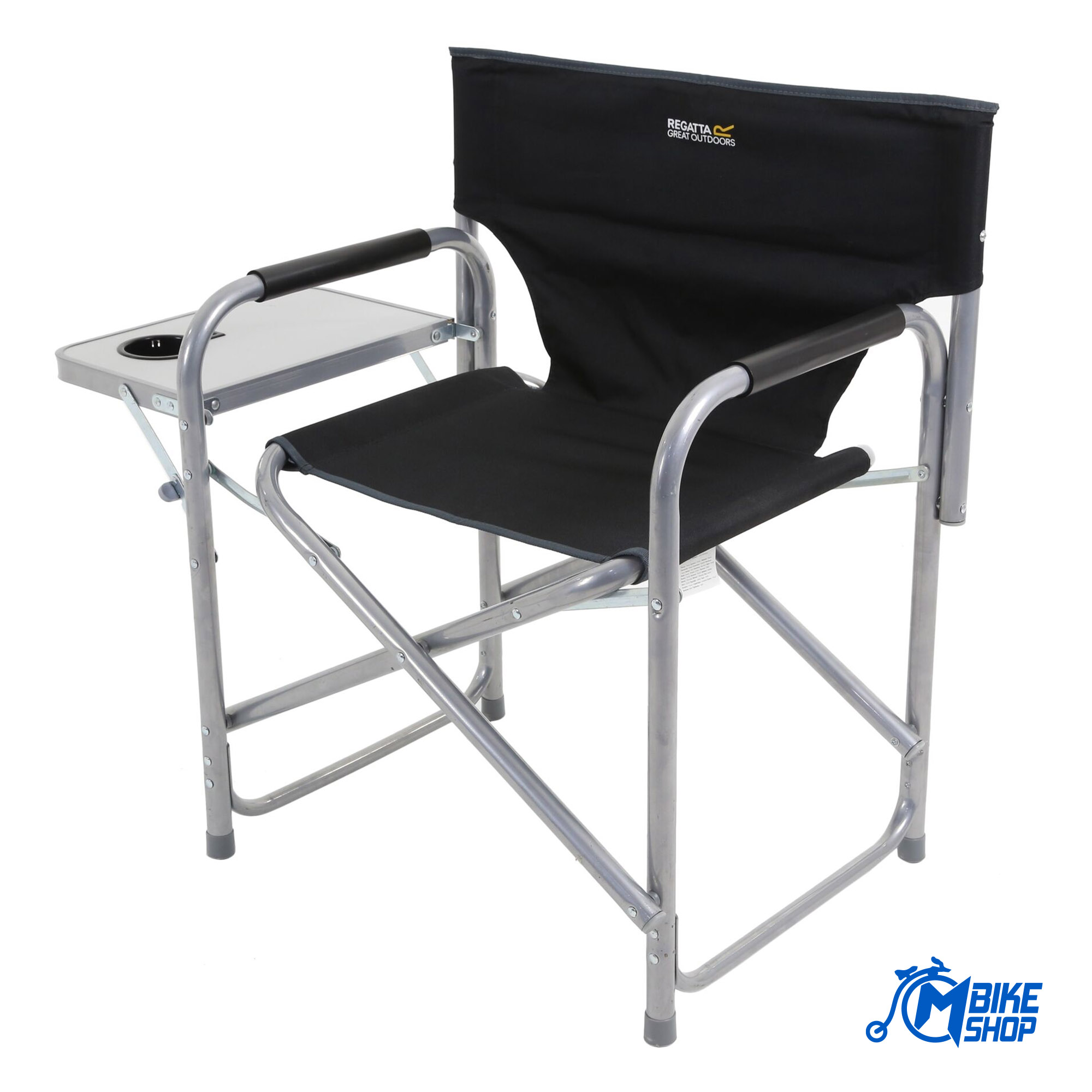 REGATTA Stolica sa pomoćnim stolićem Black/Seal Grey - Image 4