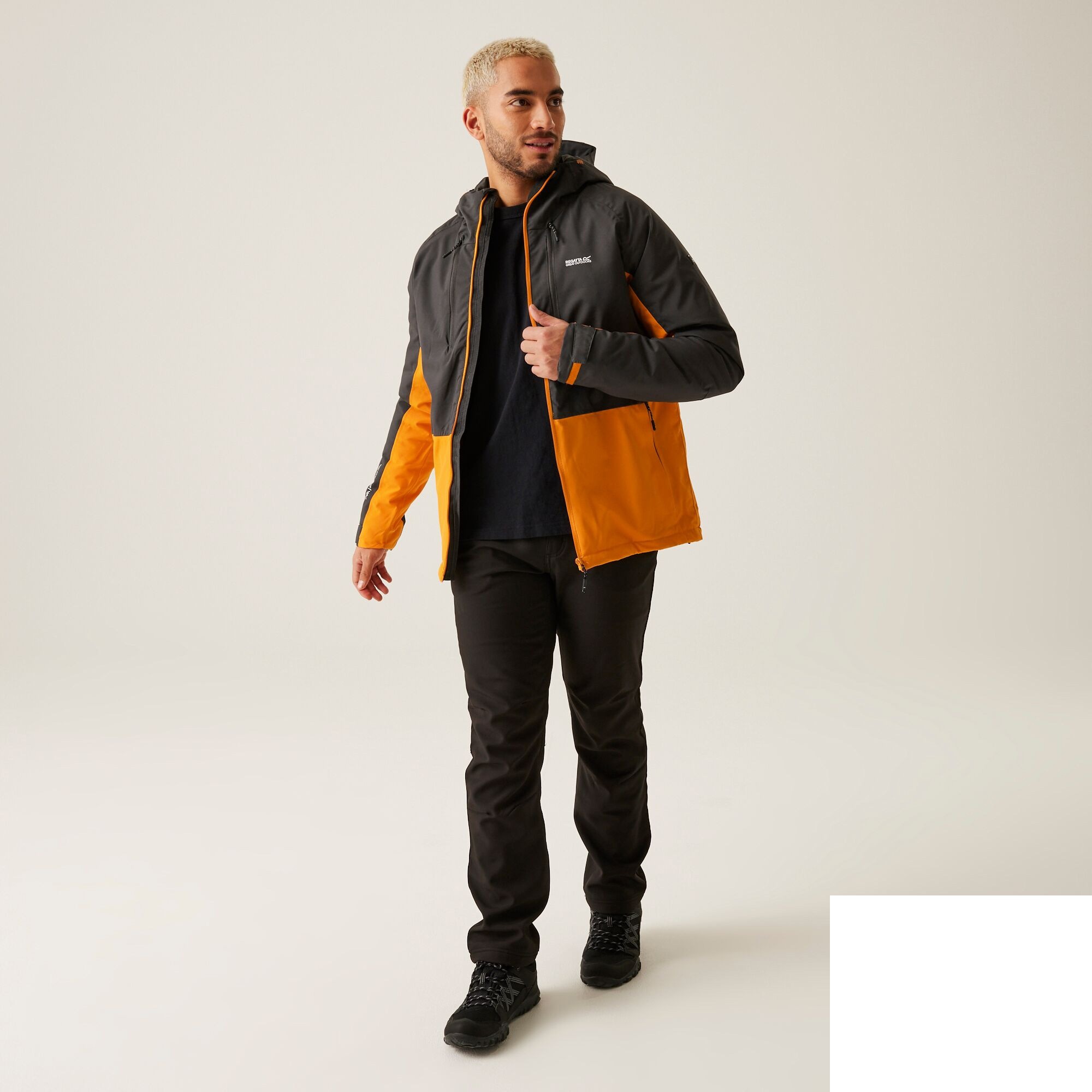 Jakna REGATTA Highton Stretch III Ash/Orange Pepper - Image 2