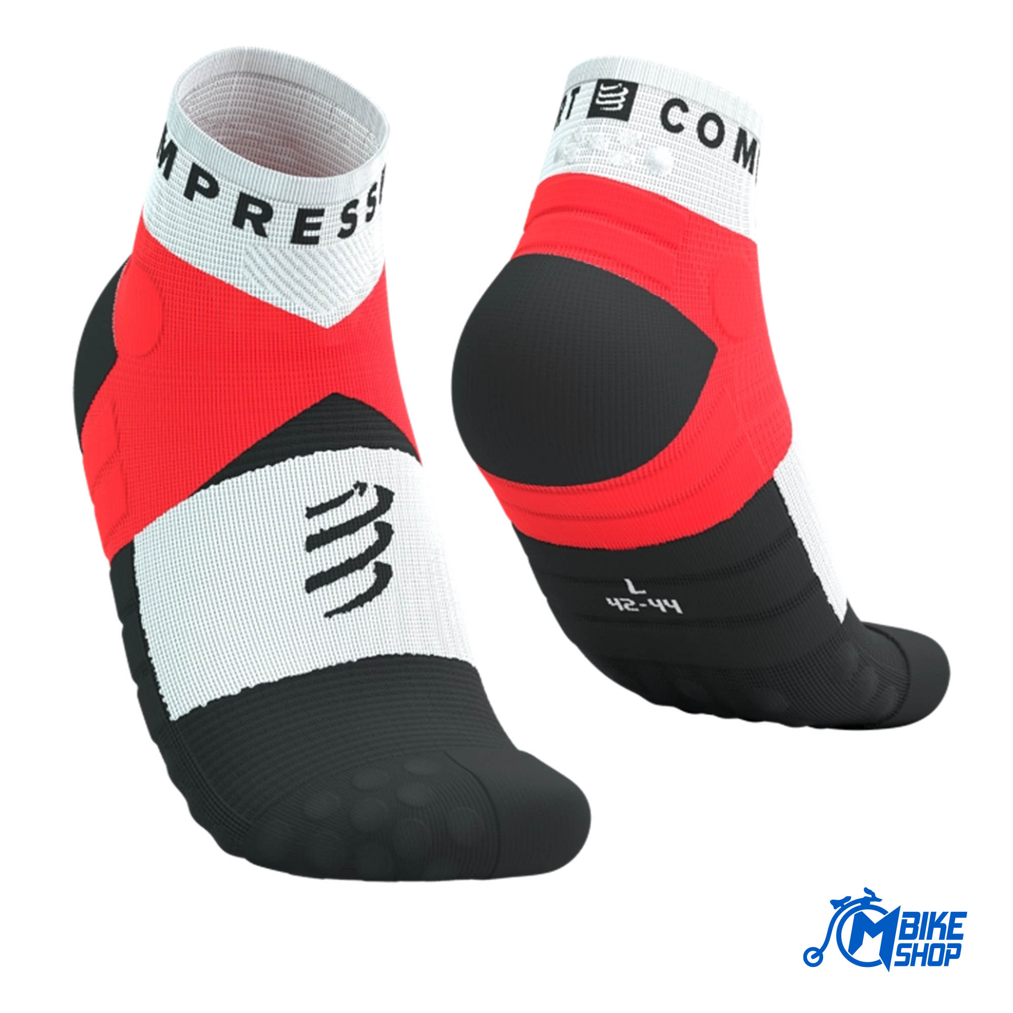 Čarape COMPRESSPORT Ultra Trail Low Flou Red/White - Image 5