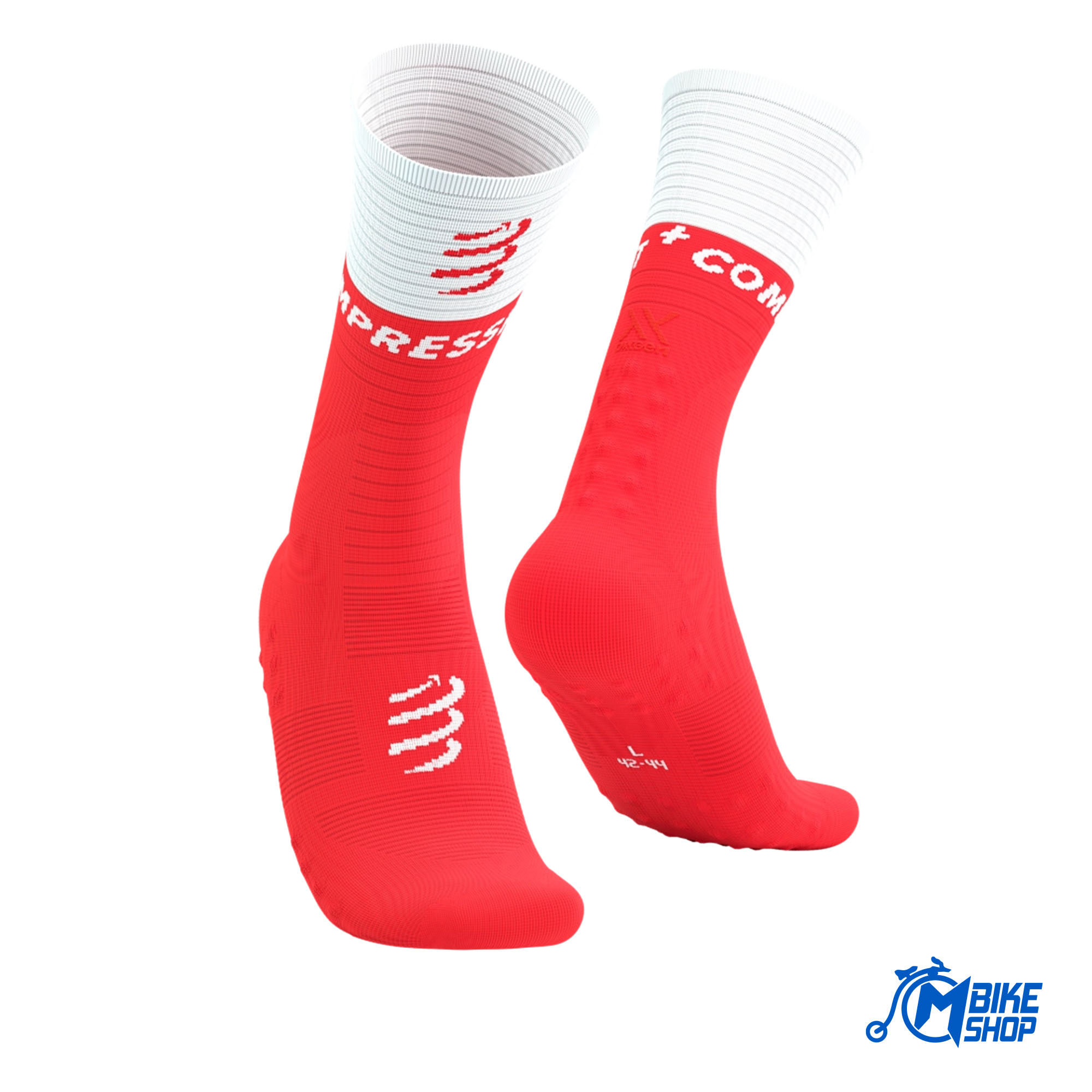 Čarape COMPRESSPORT Mid Compression V2.0 Red/White - Image 5