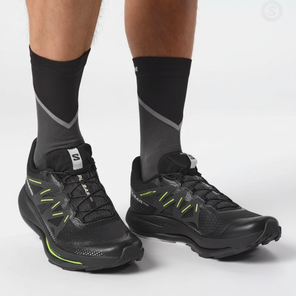 Patike SALOMON Pulsar Trail Black/Black/Green Gecko - Image 6