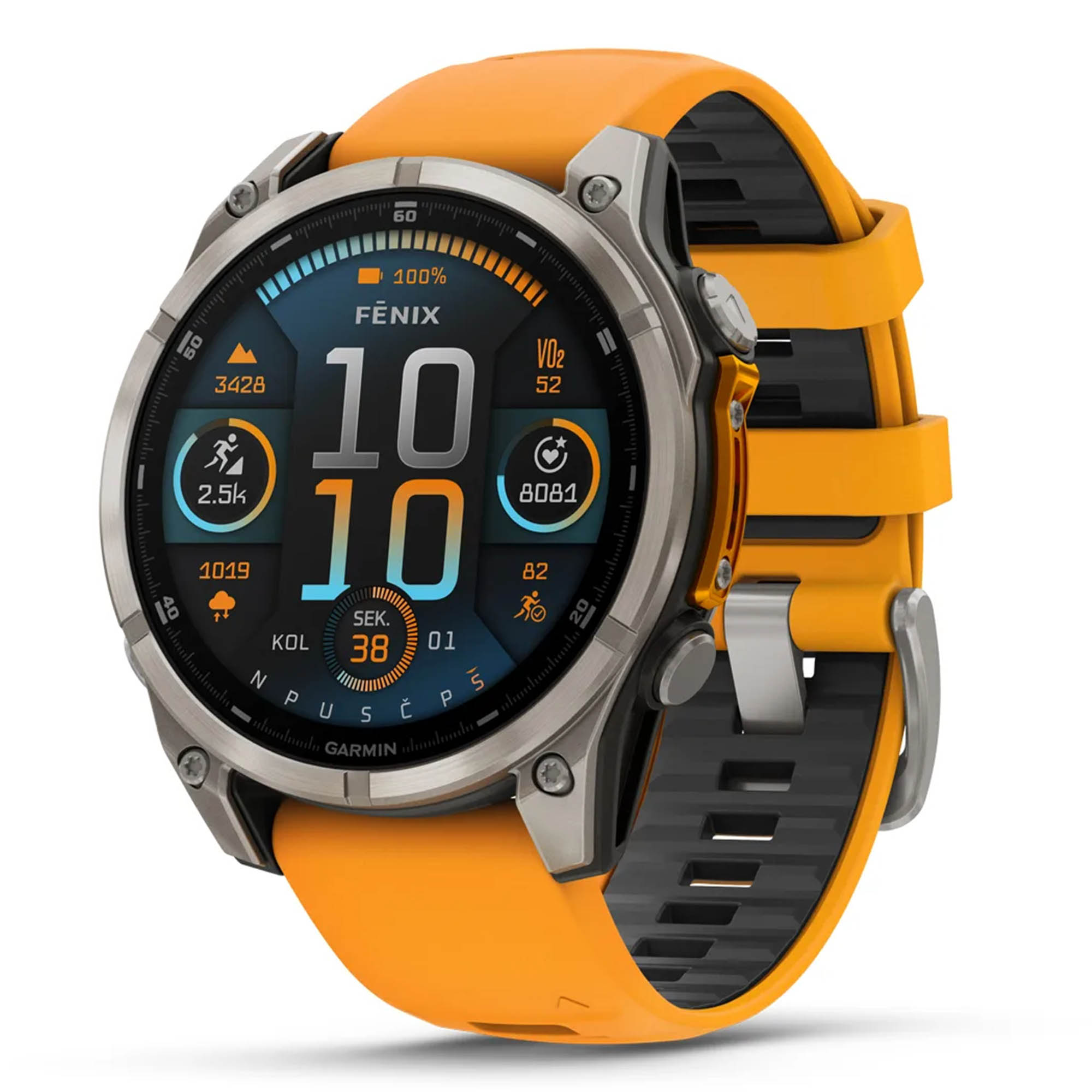 GARMIN Fenix 8 47 mm AMOLED Sapphire Titanium Spark Orange/Graphite - Image 11