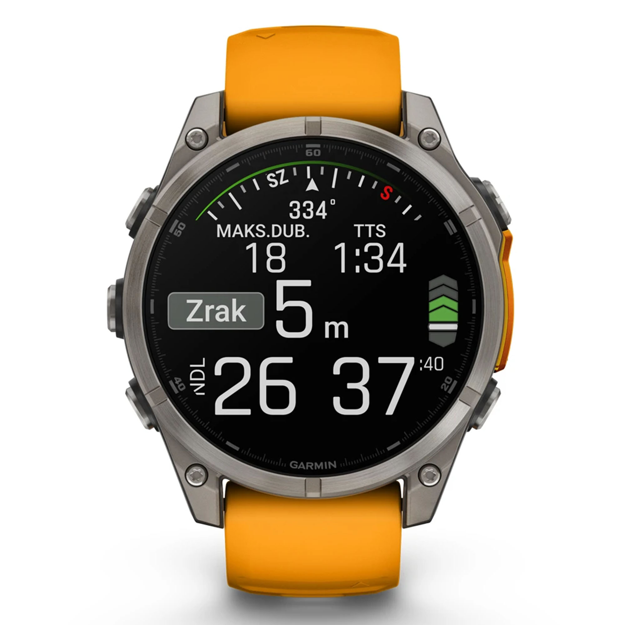 GARMIN Fenix 8 47 mm AMOLED Sapphire Titanium Spark Orange/Graphite - Image 14