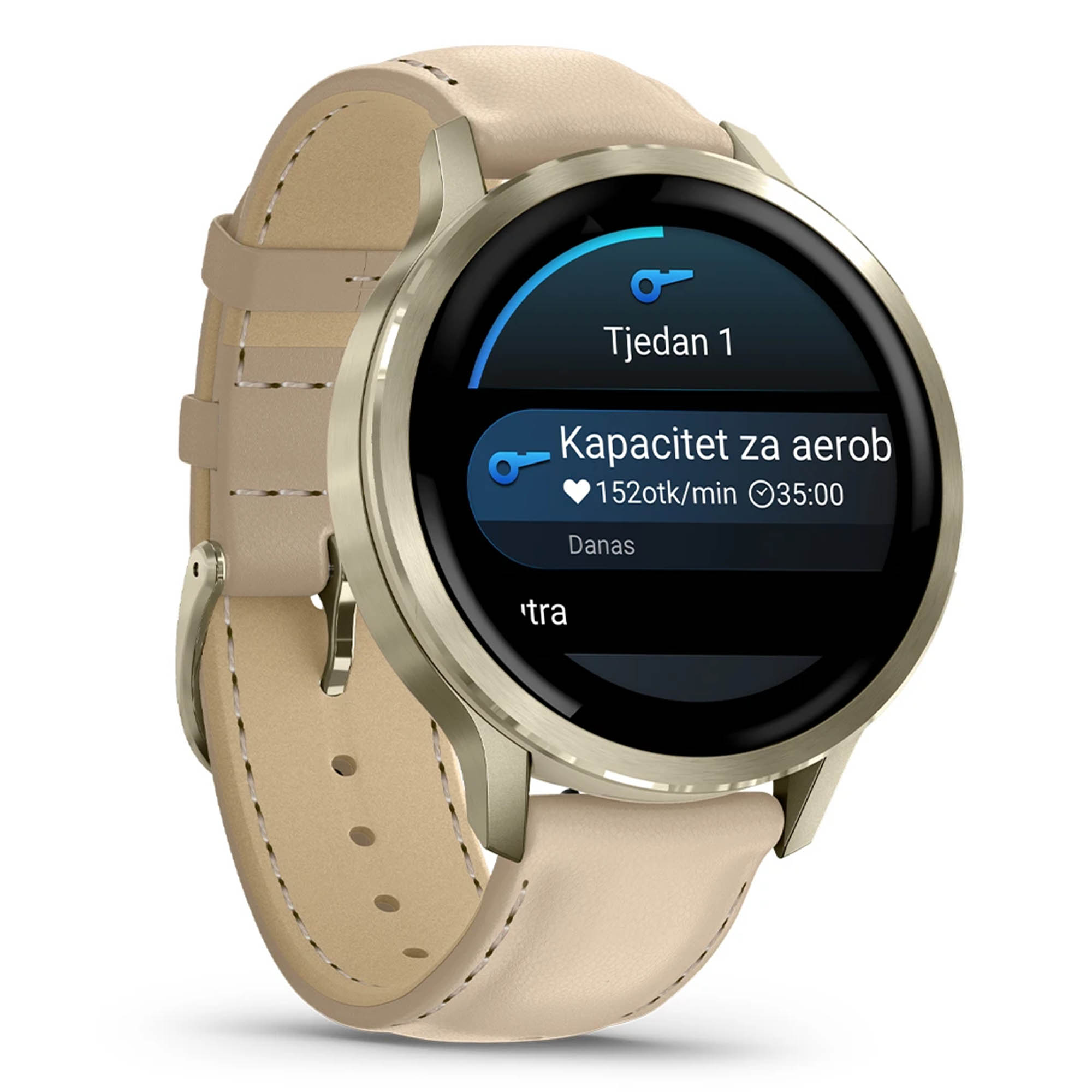 GARMIN Venu 4 41mm Beige/Lunar Gold Leather - Image 10