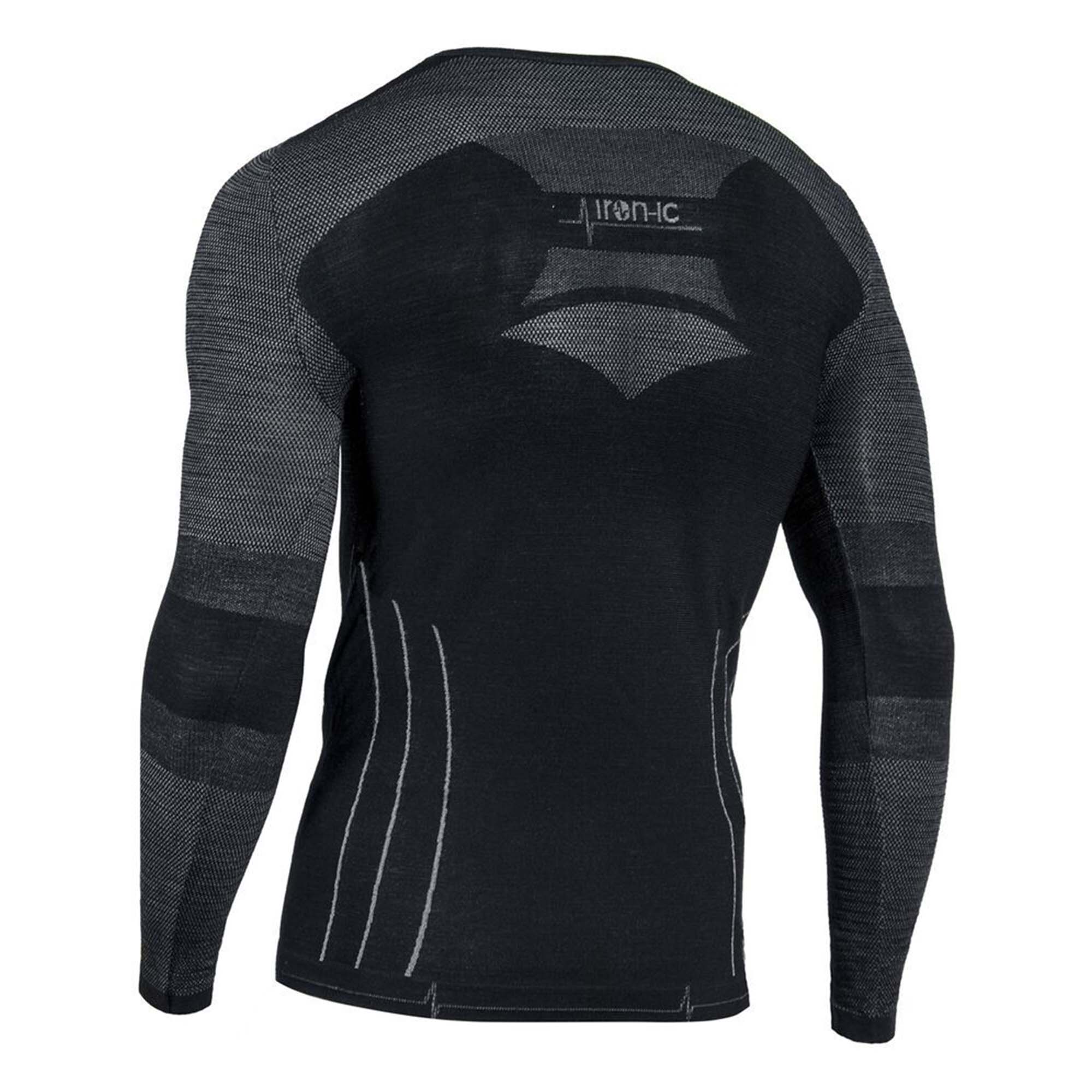 Majica IRON-IC Dugi rukav Wool Black - Image 4