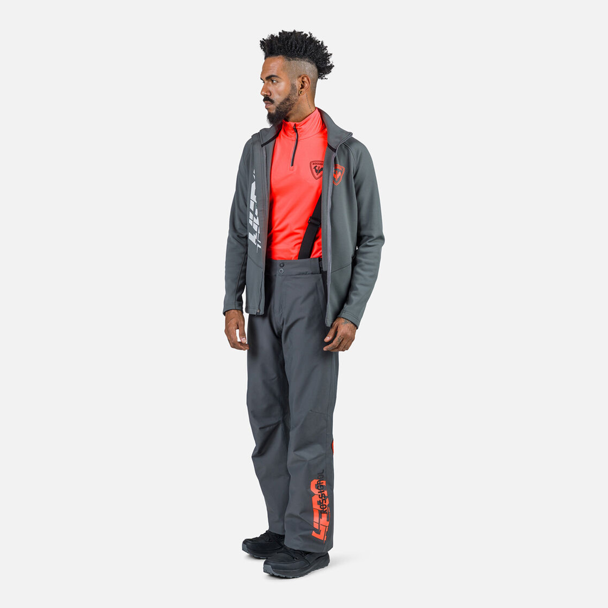 Majica ROSSIGNOL New Hero Classique Half Zip Neon Red - Image 6