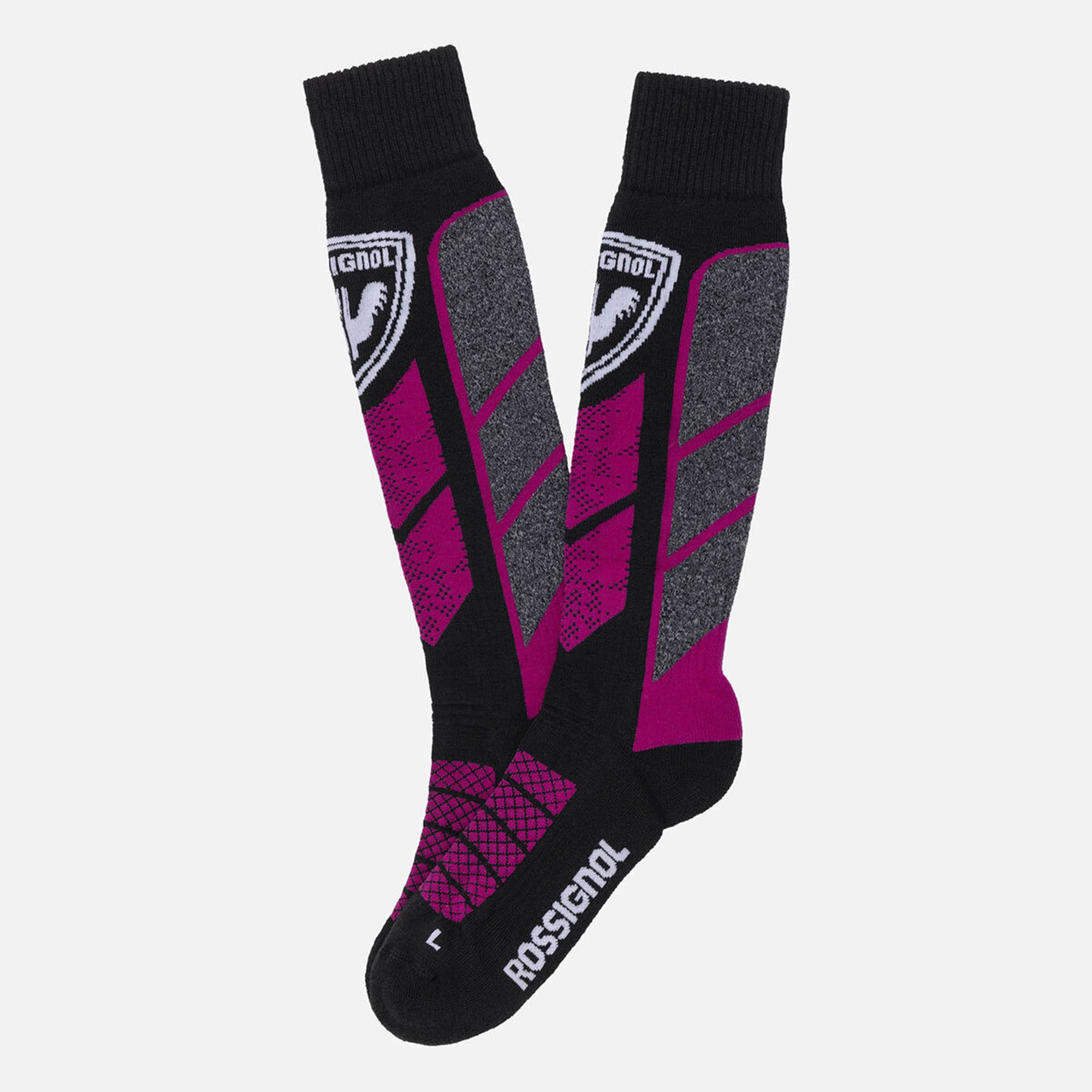 Ženske ski čarape ROSSIGNOL Termotech Black/Pink - Image 2