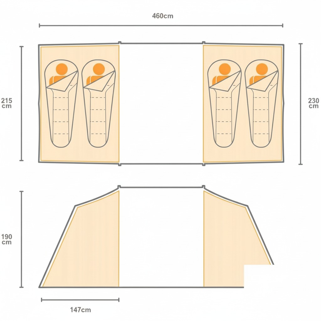 Šator REGATTA Kivu Hub za 6 osoba Green Pature - Image 5