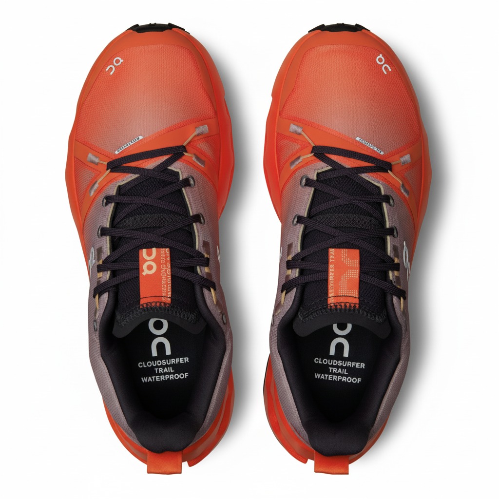 Ženske patike ON Cloudsurfer Trail Mauve/Flame WATERPROOF - Image 4