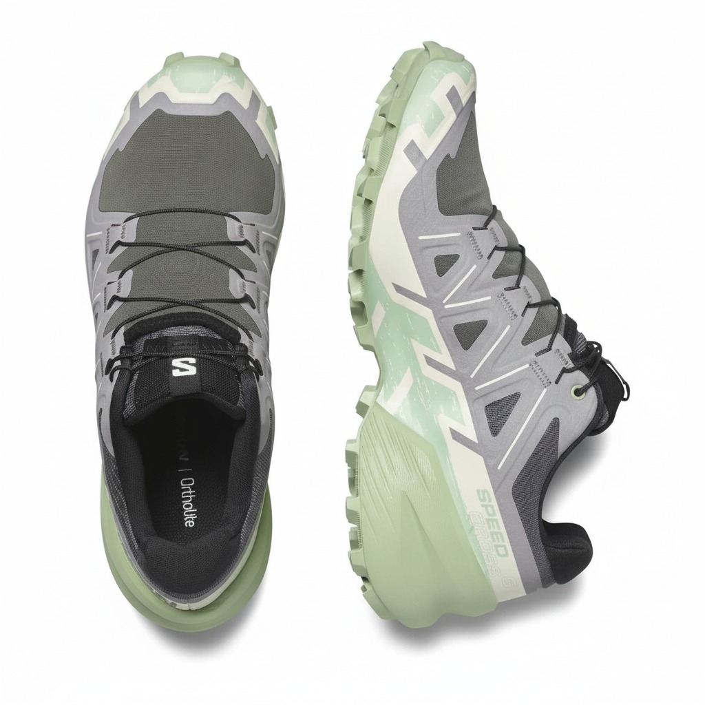 Ženske patike SALOMON Speedcross 6 Castlerock/Vanilla Ice/Smoke Green - Image 2