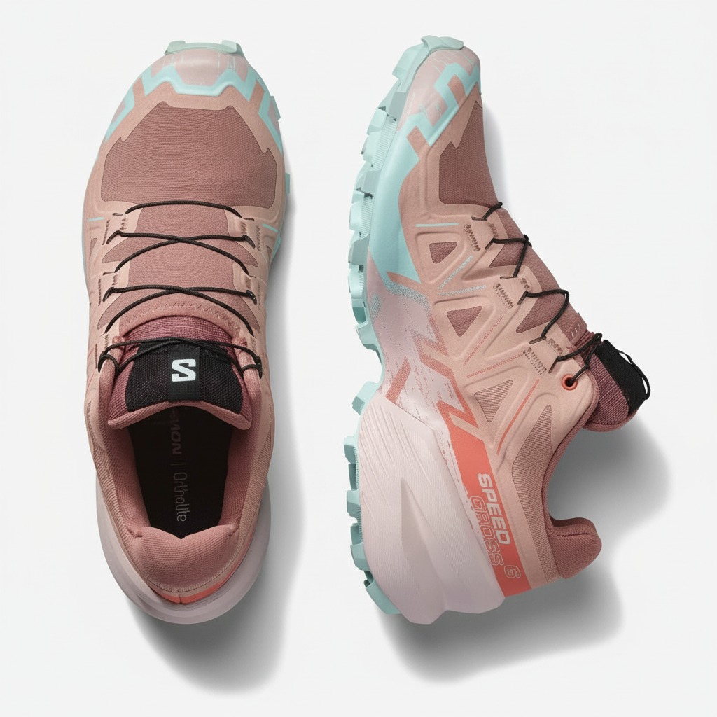 Ženske patike SALOMON Speedcross 6 Mahogany Rose/Hushed Violet/Iced Aqua - Image 5