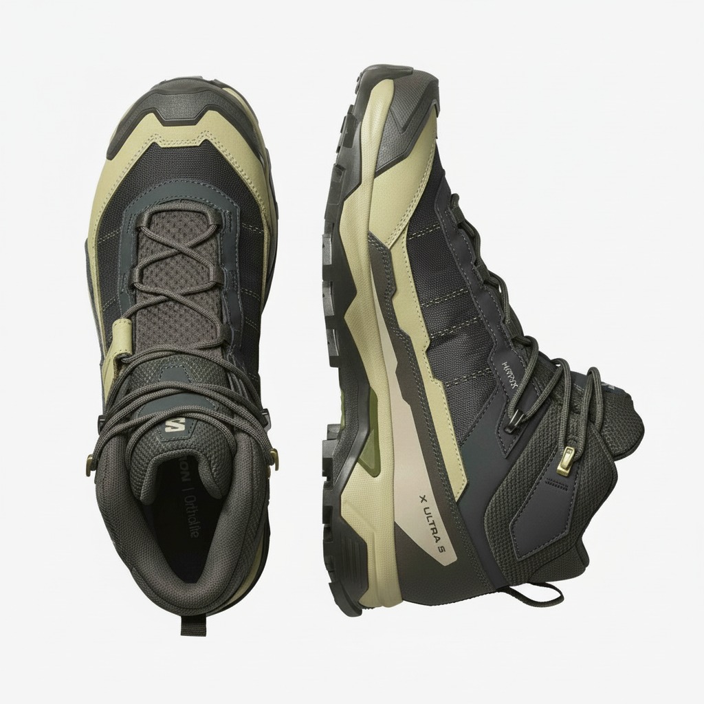 Gležnjače SALOMON X Ultra 5 GTX Mid Peat/Gray Green/Blue Nights - Image 5