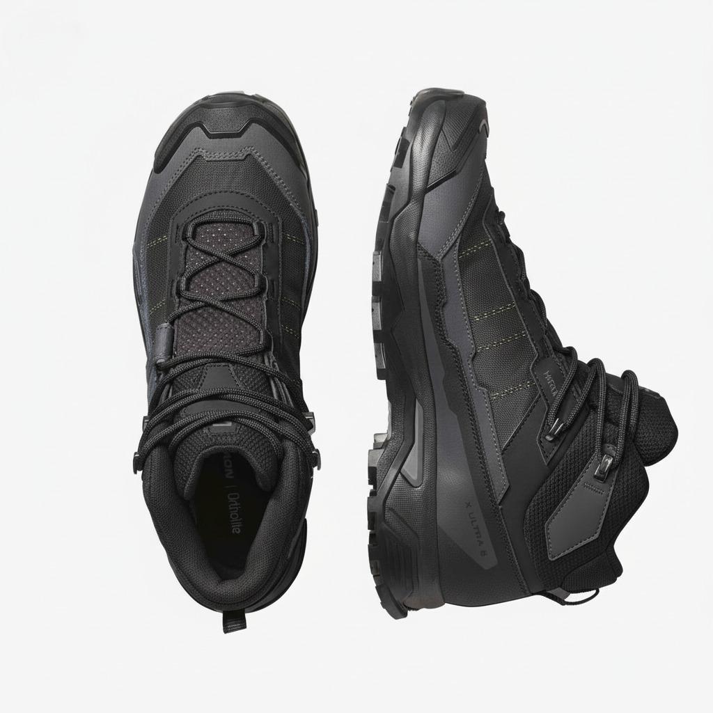 Gležnjače SALOMON X Ultra 5 GTX Mid Black/Asphalt/Castlerock - Image 5