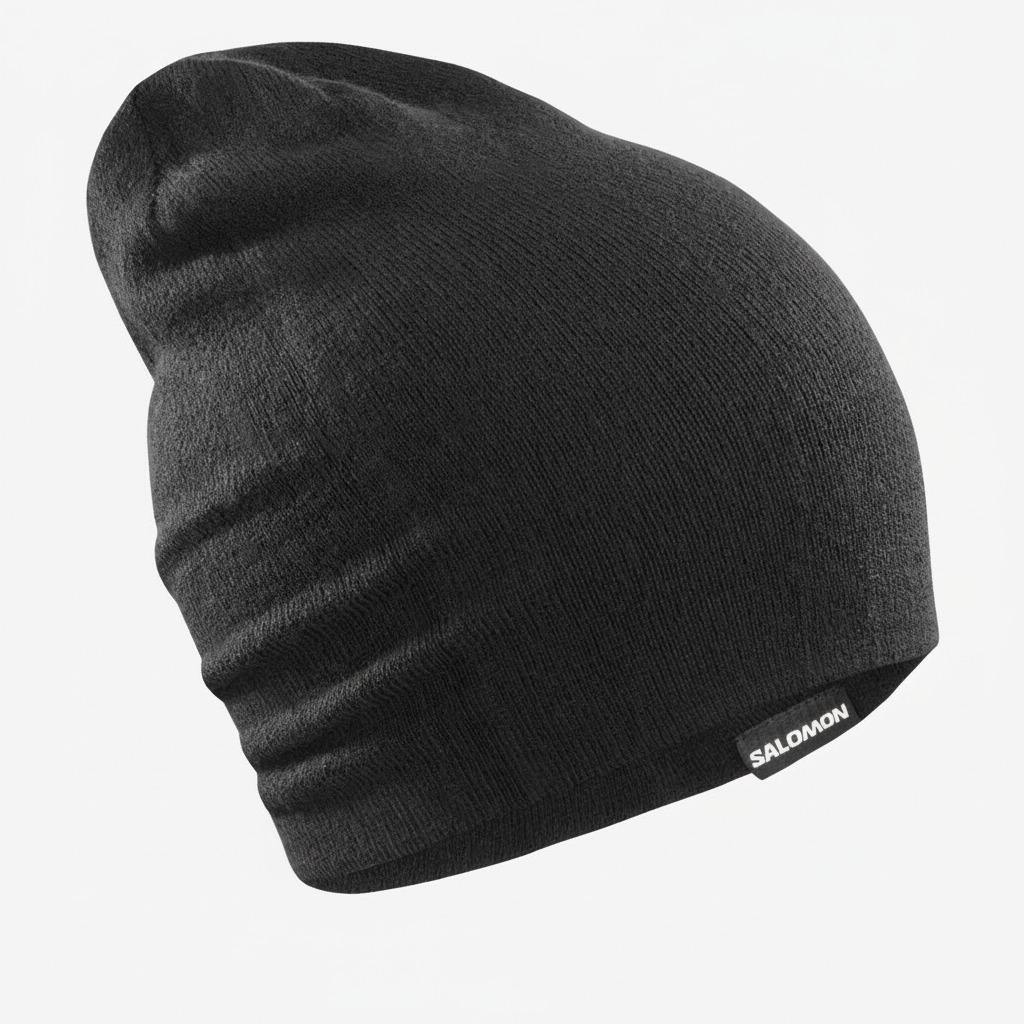 Kapa SALOMON Flatspin Reversible Beanie Deep Black/Cherry Tomato - Image 2