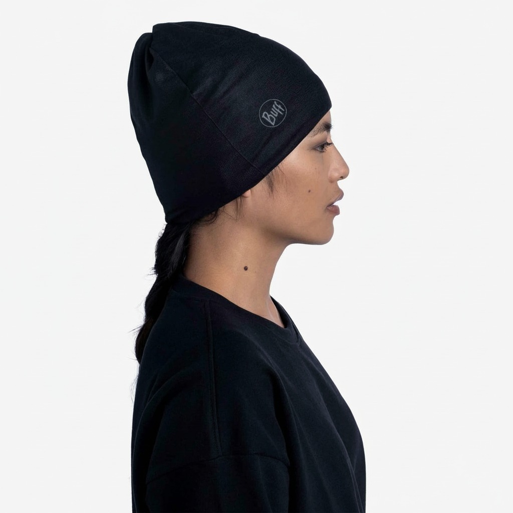 Kapa BUFF EcoStretch & Polar Beanie Solid Black - Image 3