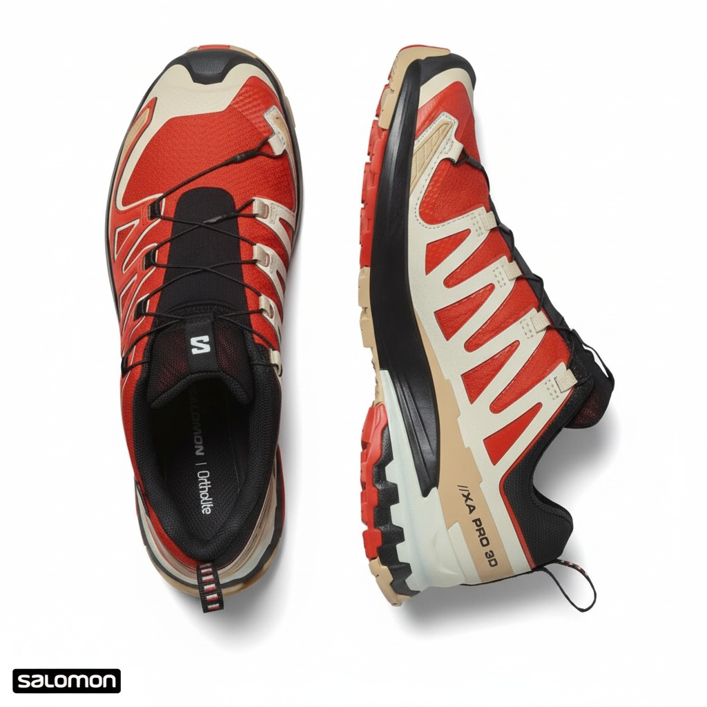 Patike SALOMON XA Pro 3D V9 GTX Aurora Red/Safari/White - Image 2