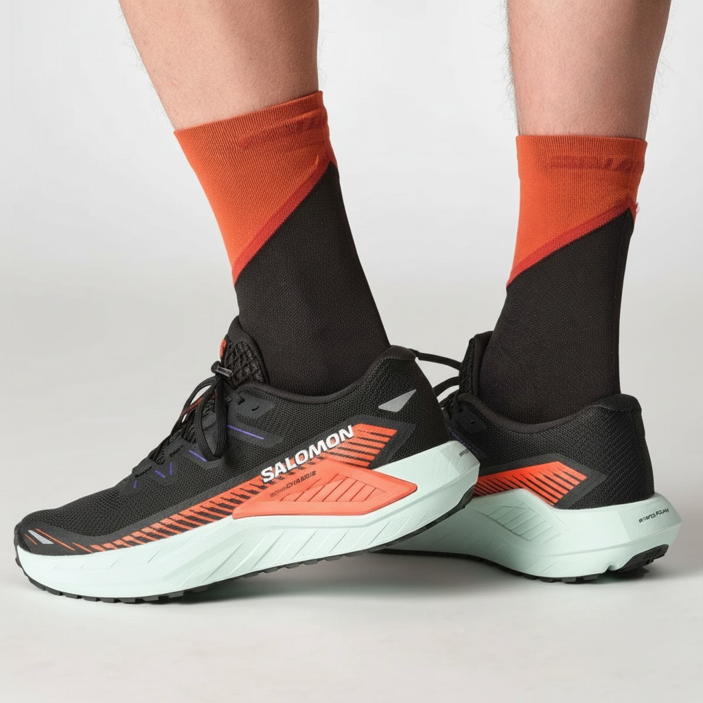 Patike SALOMON DRX Defy Grvl Black/Cherry Tomato/Bay - Image 8