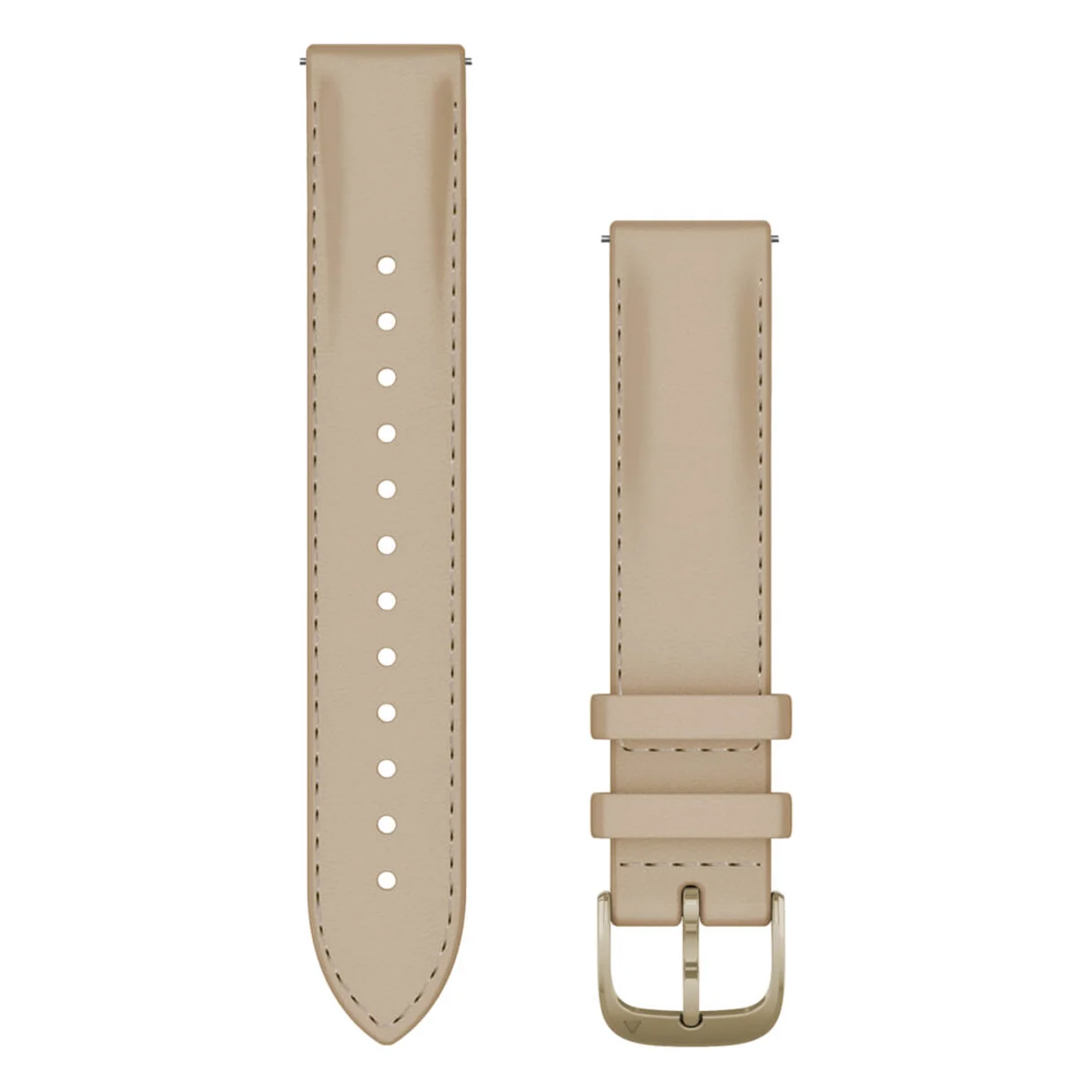 GARMIN Kaiš za sat 18mm Original Light Sand leather Cream Gold - Image 2