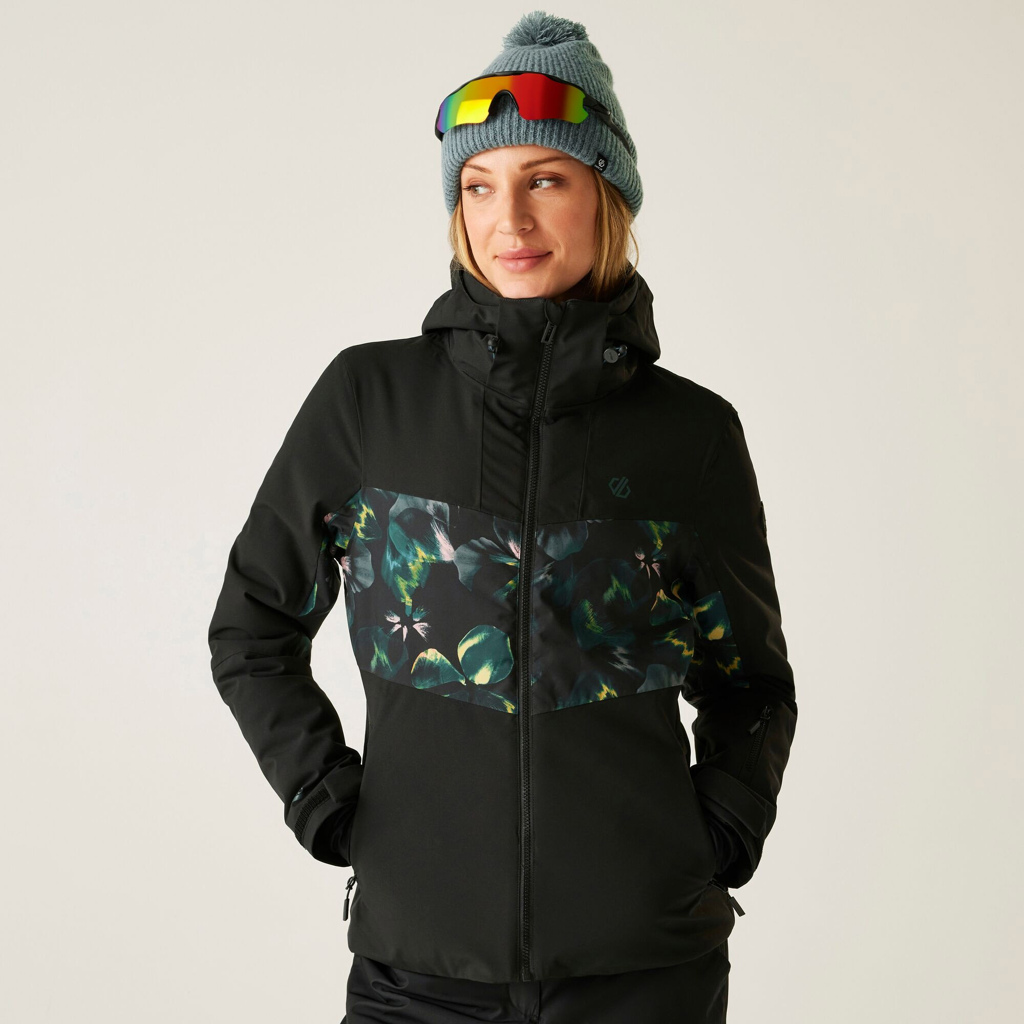 Ženska ski jakna DARE2B Iced Black/Electric Floral Print - Image 6
