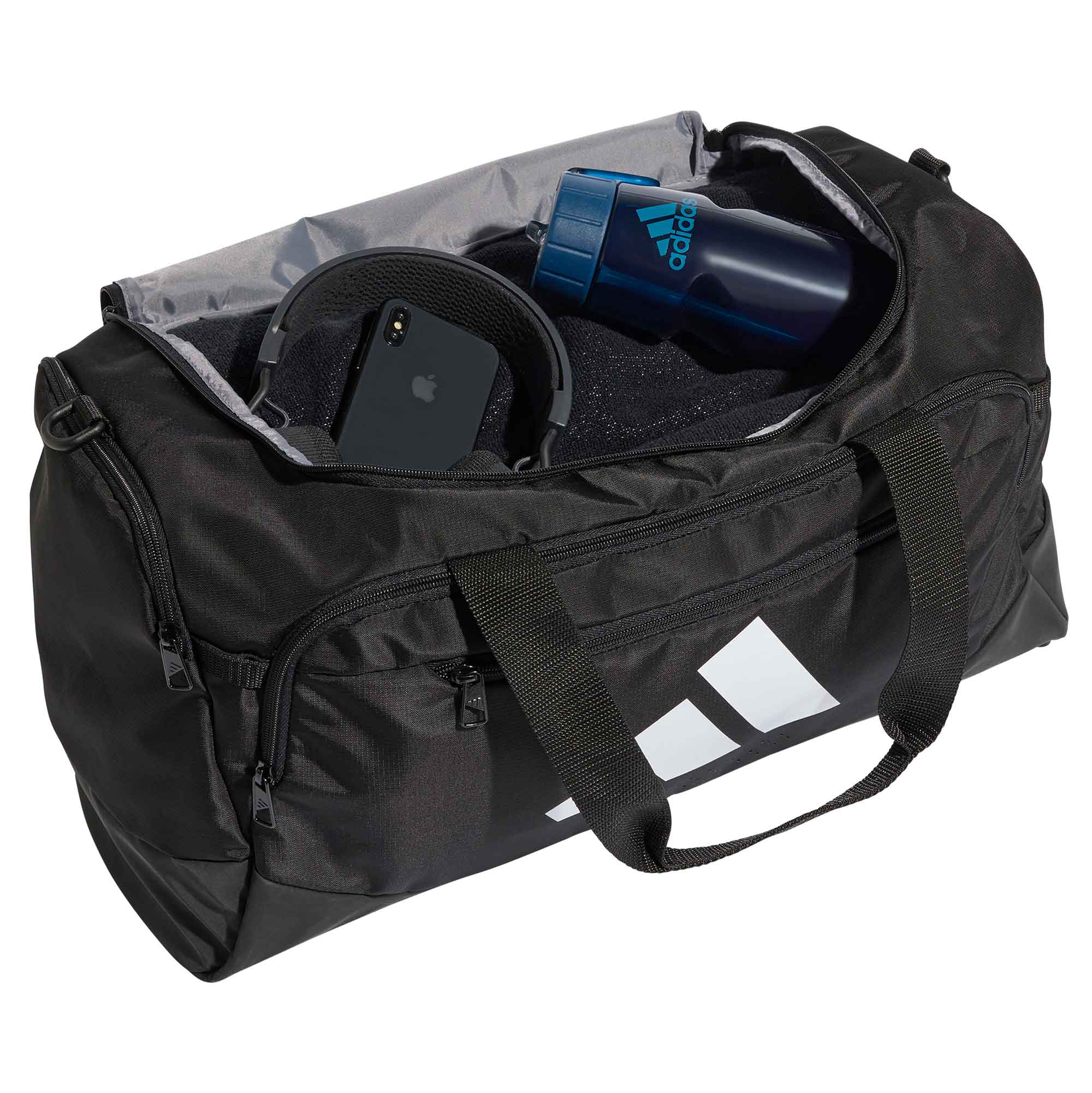 Torba ADIDAS Training Defender Duffle Bag Small Black/White - Image 3