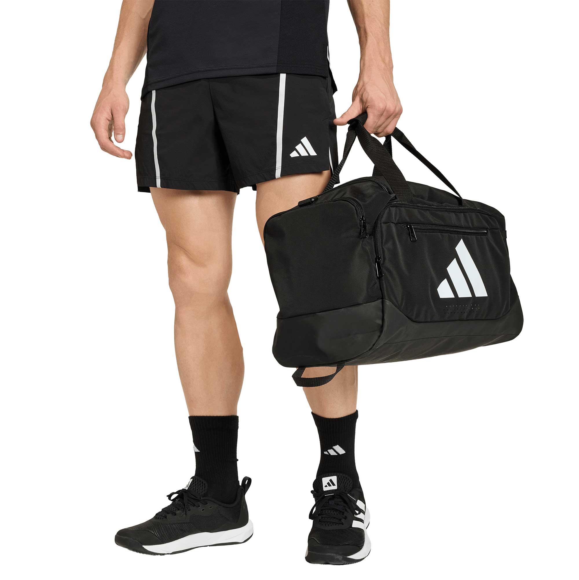 Torba ADIDAS Training Defender Duffle Bag Small Black/White - Image 4