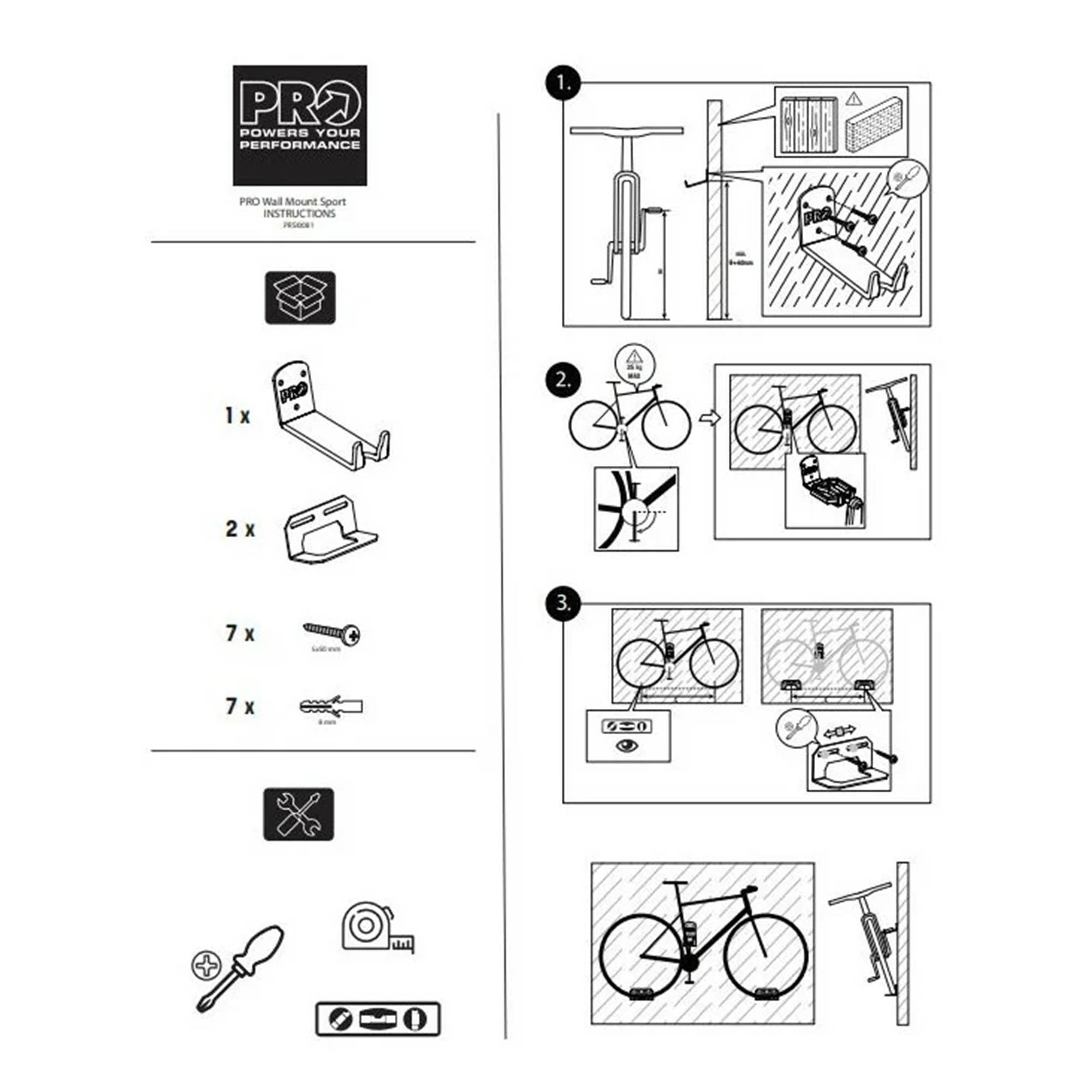 PRO Nosač zidni za bicikl Sport Black - Image 2