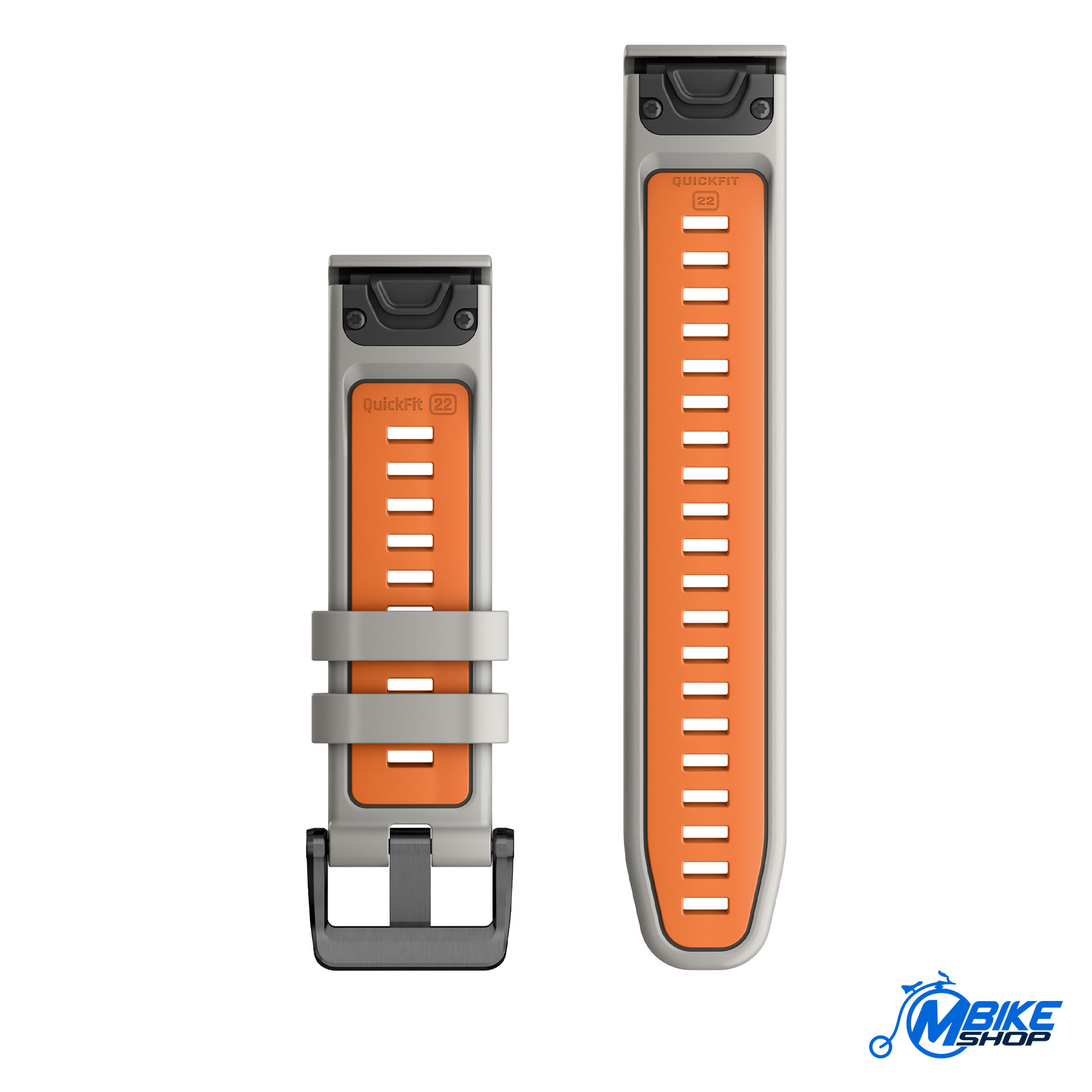 GARMIN Kaiš za sat Quickfit 22 Original Fog Gray/Ember Orange - Image 2