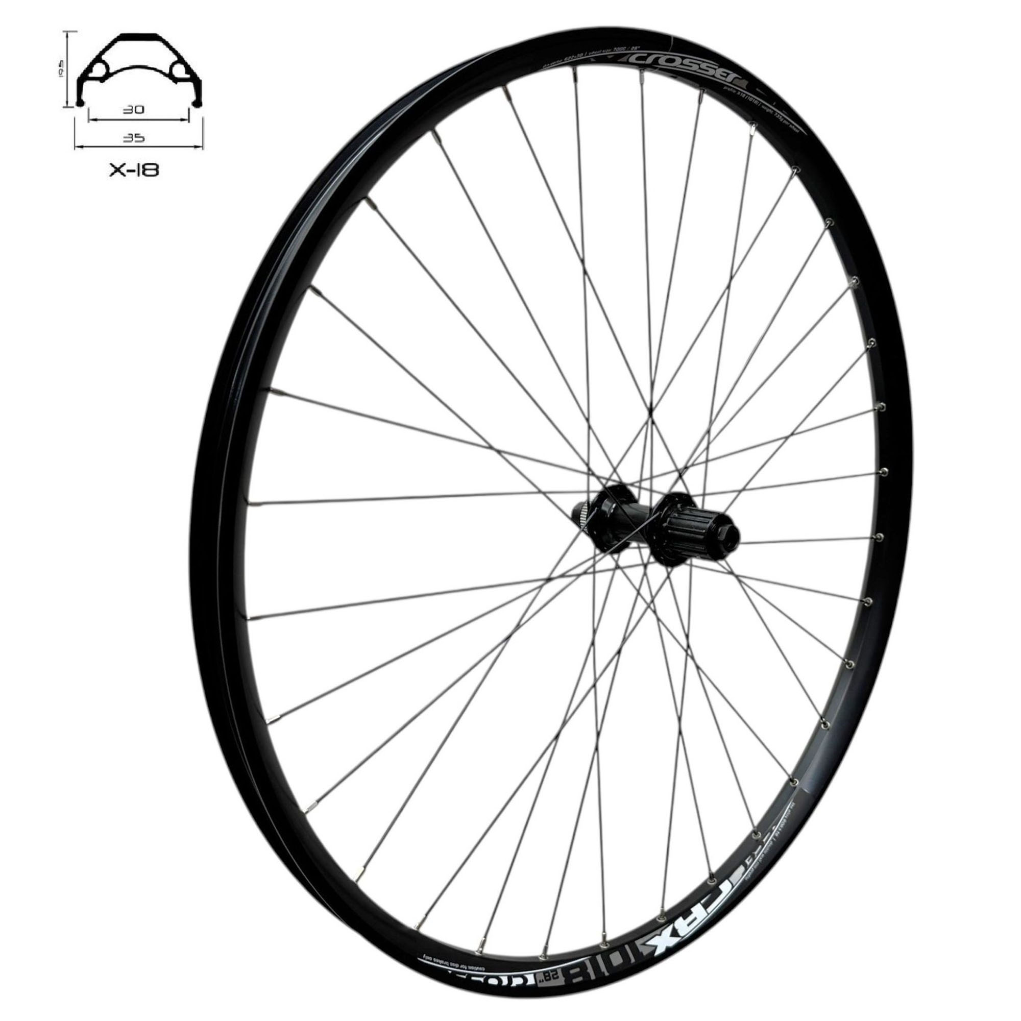 Zadnji točak CROSSER 29 X18 crni 32H sa nabom Shimano AFHMT400BB CL disk OLD 148mm 8–11 brz.QR - Image 2