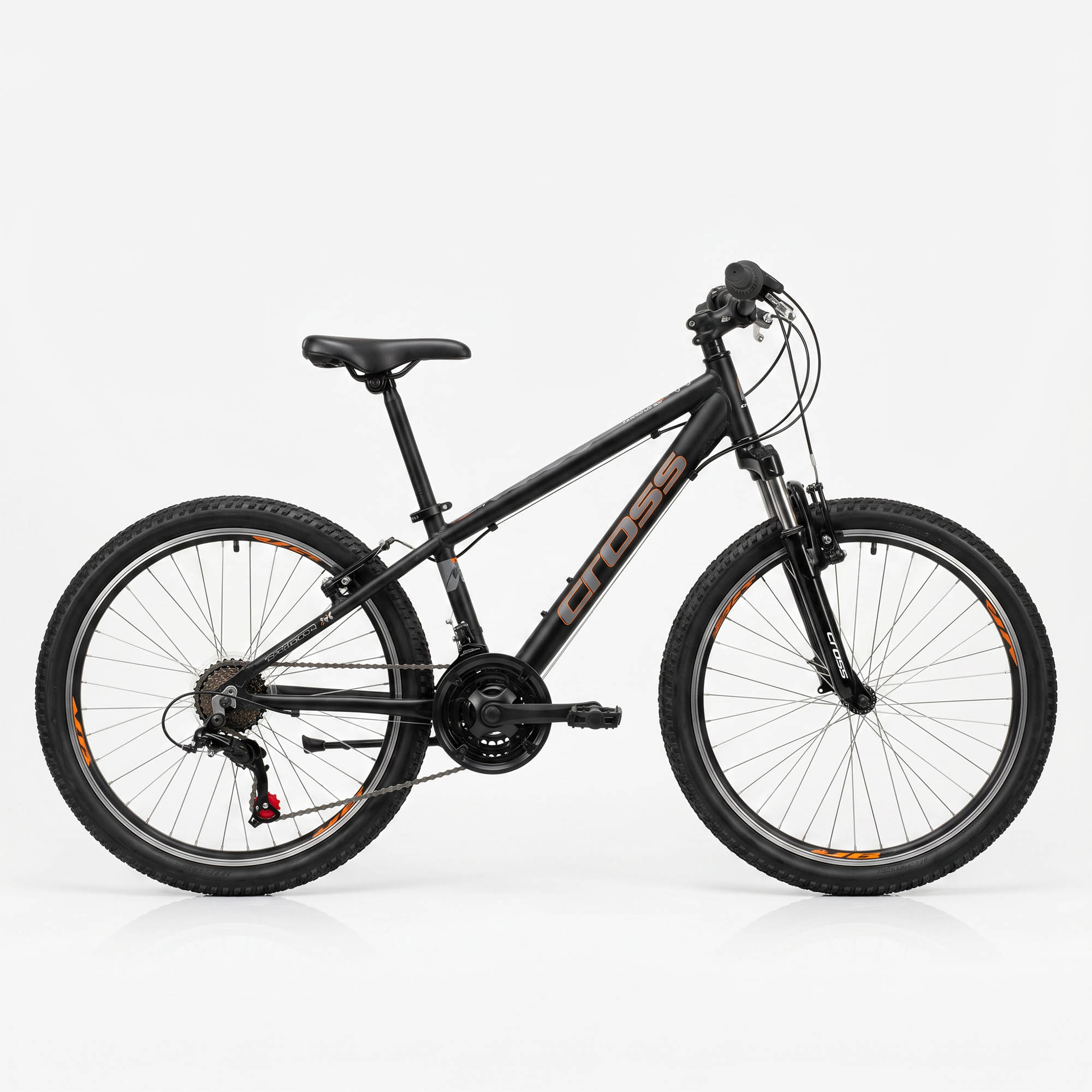Biciklo CROSS Speedster AL 24" Black/Orange - Image 2