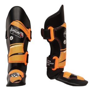40720P 1 DragonDo Stitnici za potkoljenice za Muay Thai Kickbox Black 69038debaedeb