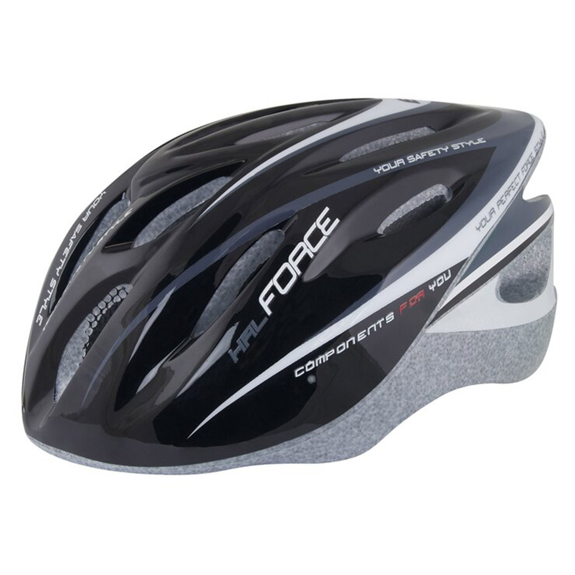Kaciga FORCE Hal Black/Grey/White - Image 2